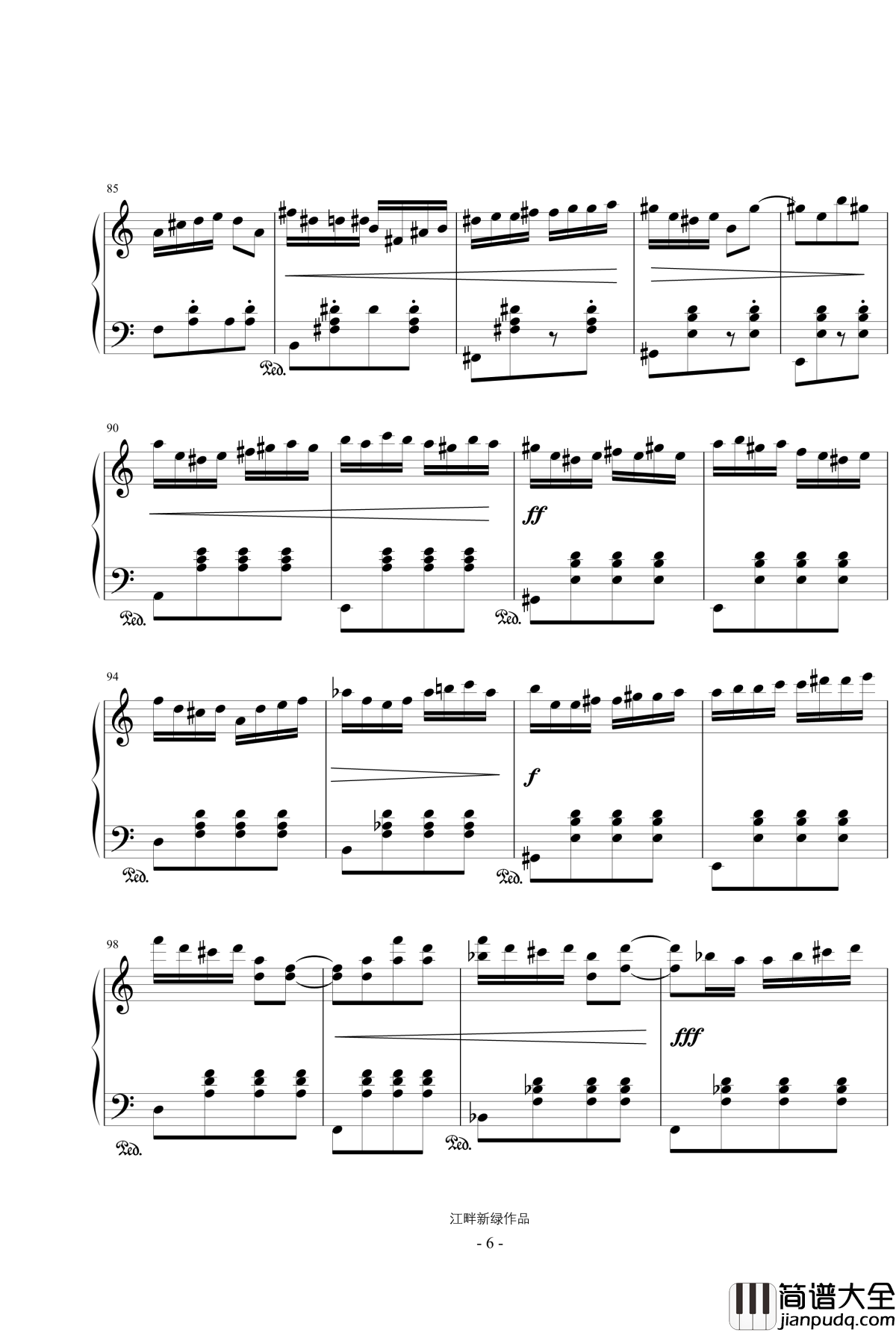 当阳光遇到雷雨钢琴谱_江畔新绿