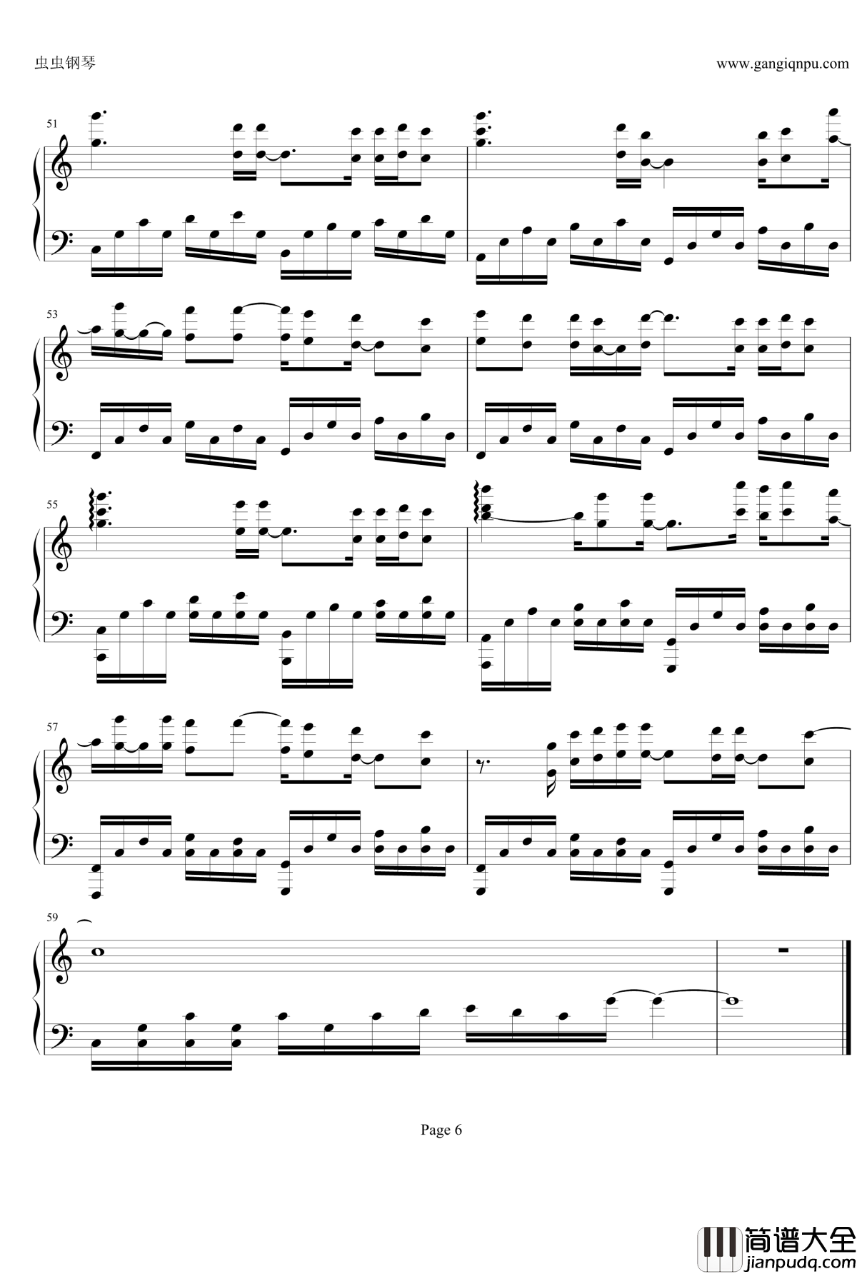 多远都要在一起钢琴谱_C调版_邓紫棋