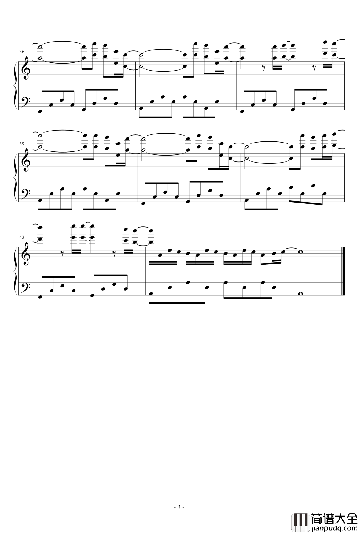 eye_water钢琴谱_进撃的巨人_Attack_On_Titan_泽野弘之