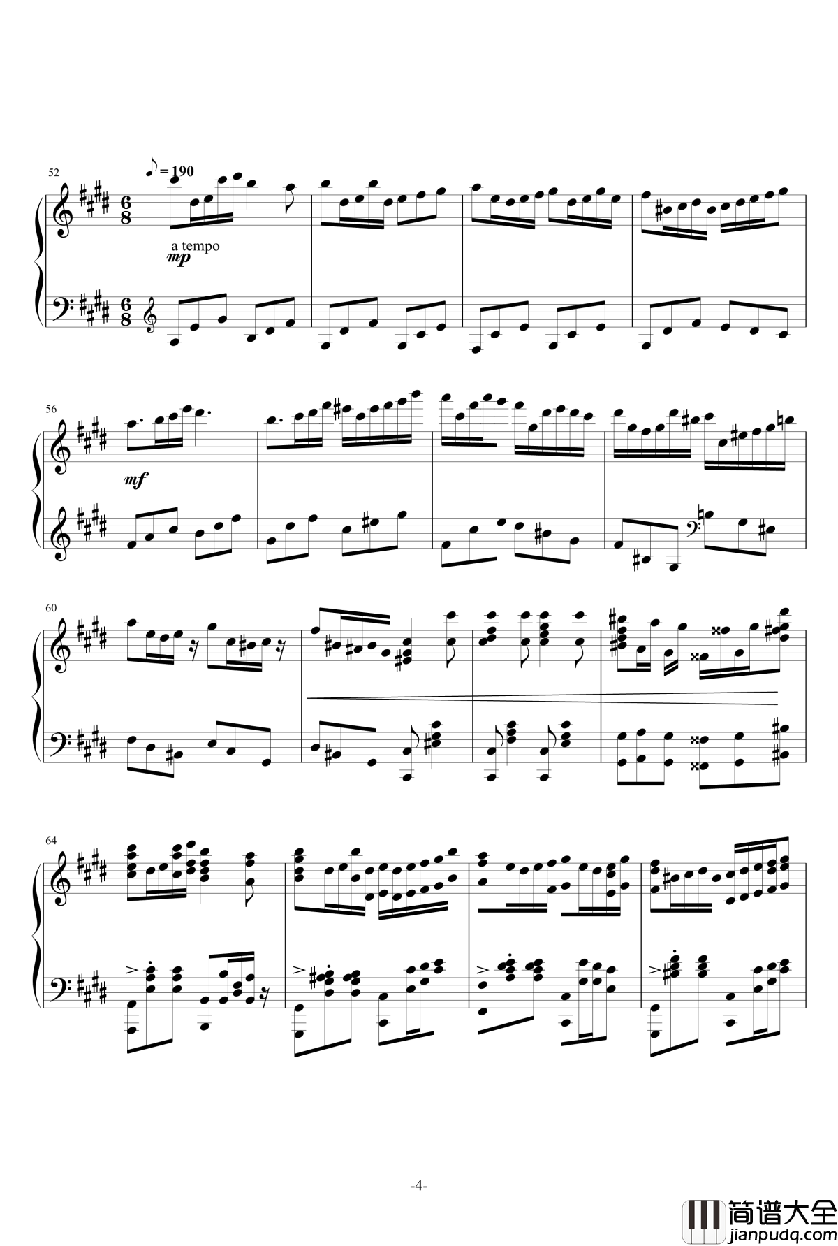 飞往天堂的歌声钢琴谱_致姚贝娜_宋翊樊