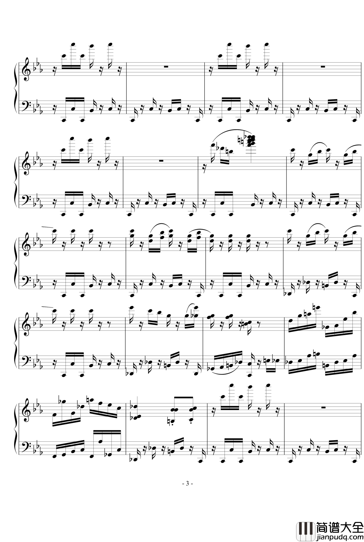 辣妹子变奏曲钢琴谱_流行追梦人