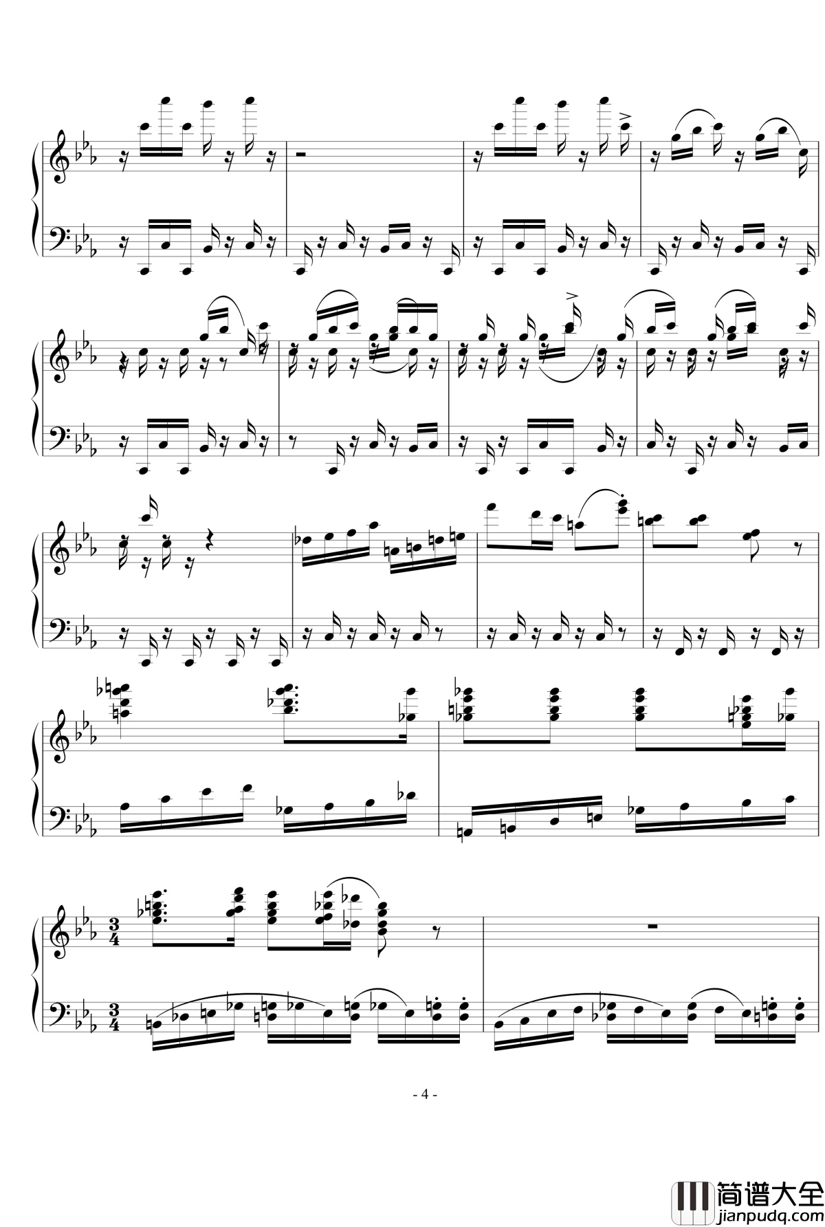 辣妹子变奏曲钢琴谱_流行追梦人