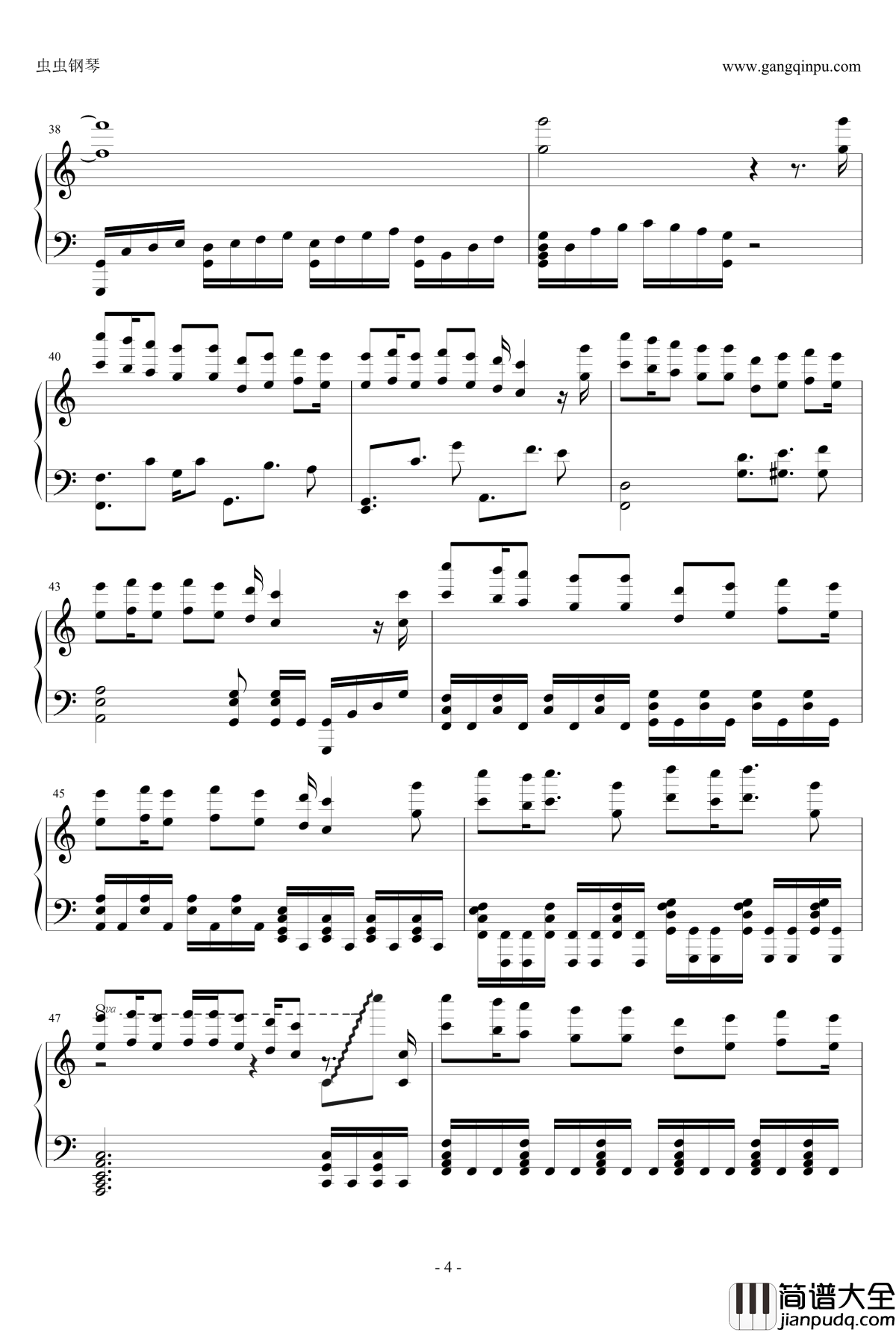 _my_dearest钢琴谱_简化版_ENE_罪恶王冠OP