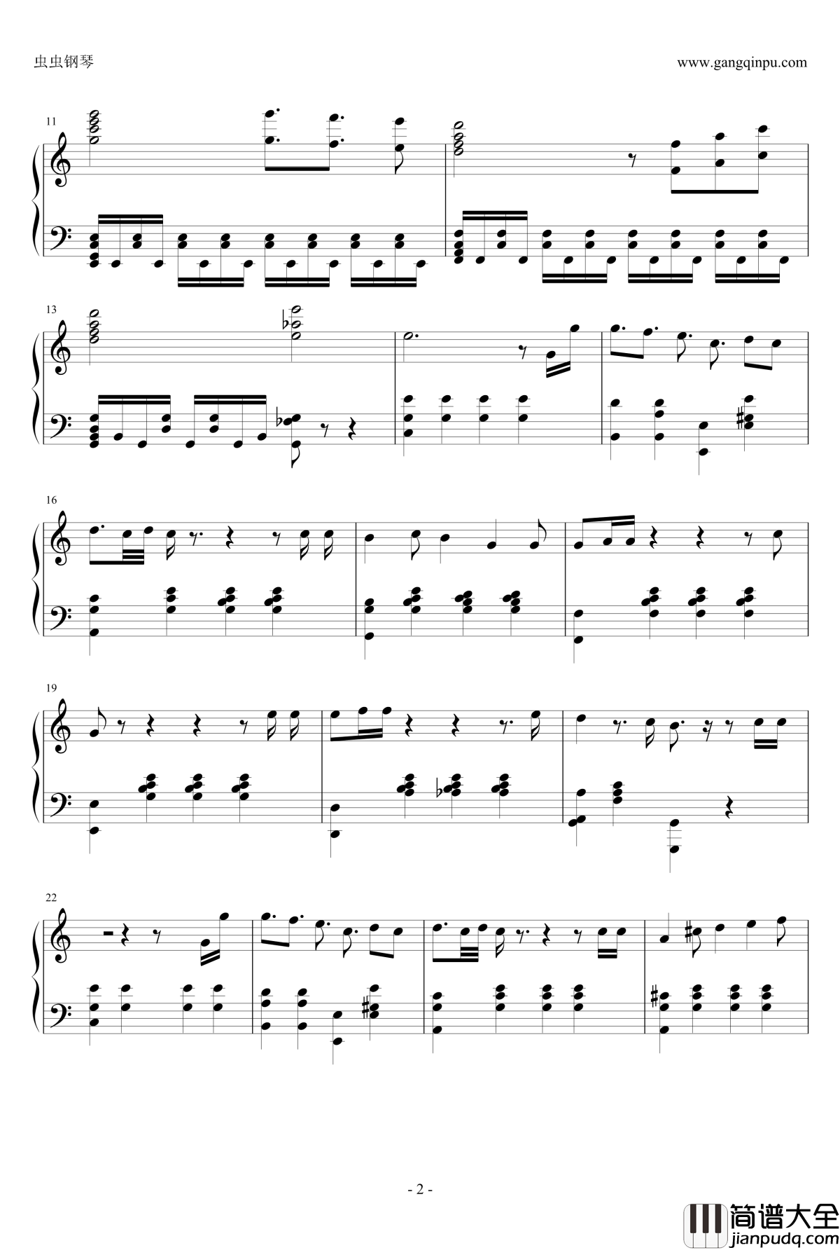 _my_dearest钢琴谱_简化版_ENE_罪恶王冠OP