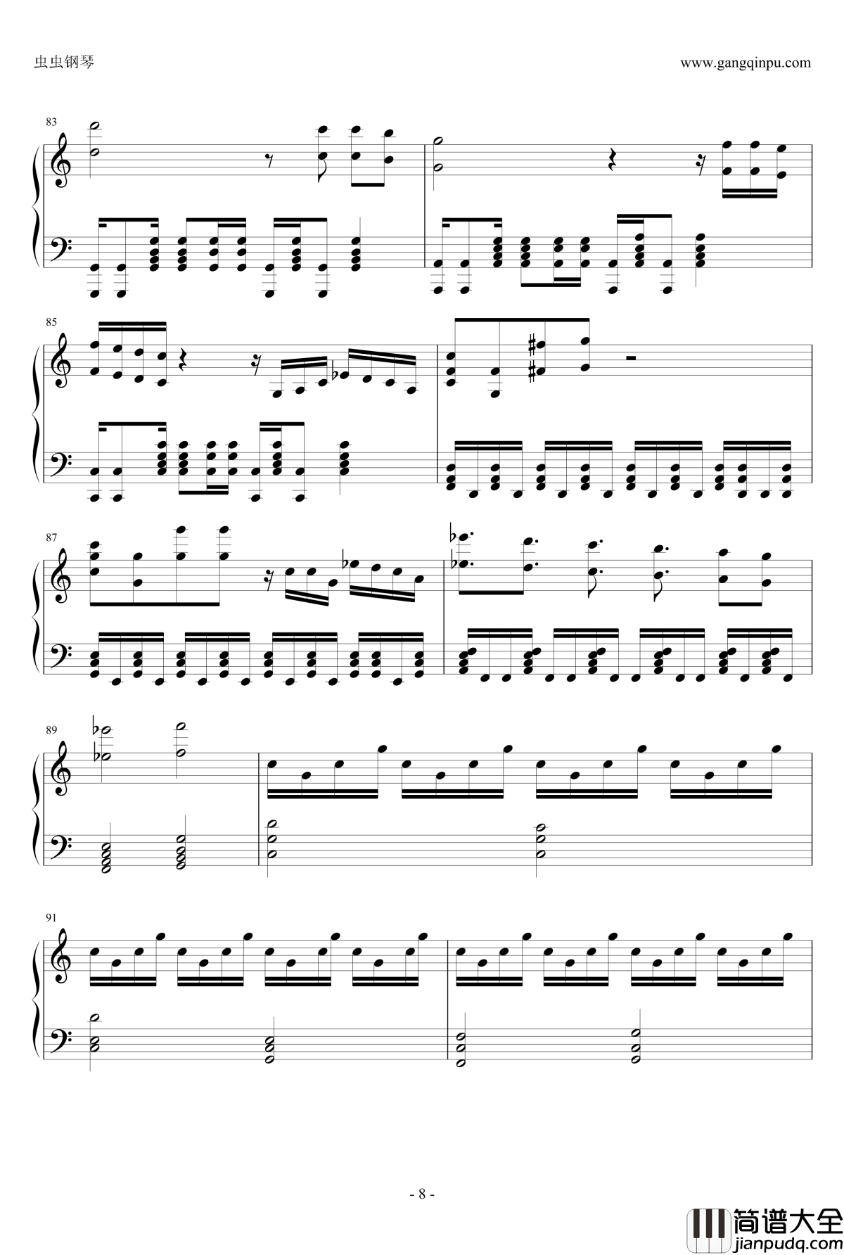 _my_dearest钢琴谱_简化版_ENE_罪恶王冠OP