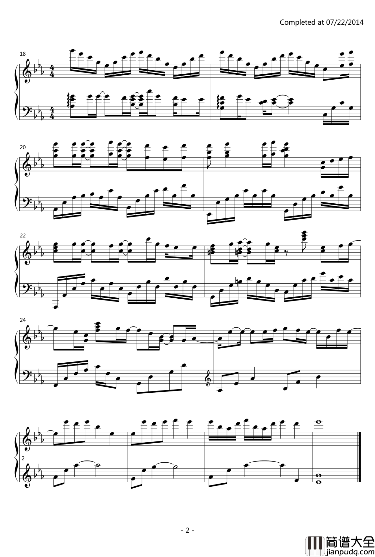 一周的朋友ED钢琴谱_奏_かなで