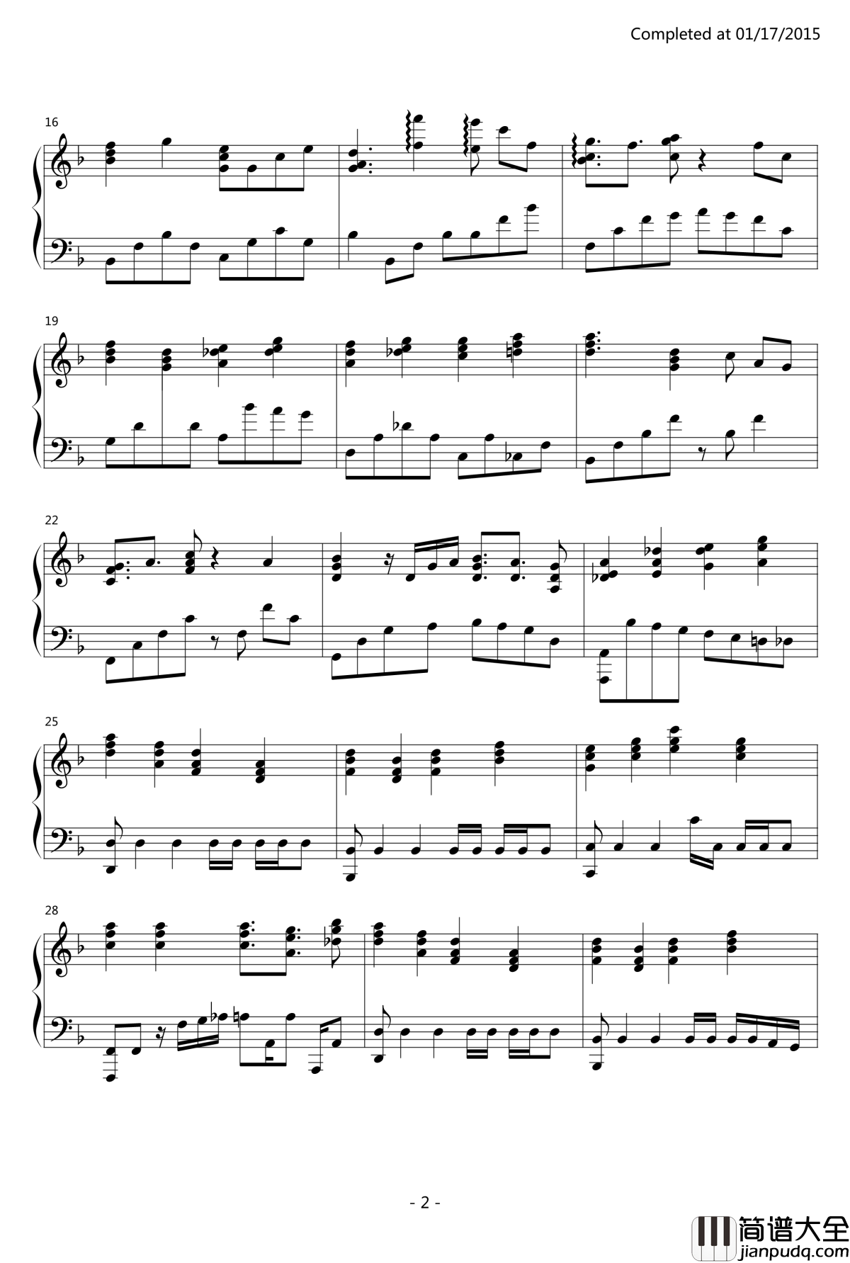 _by_koma'n钢琴谱_伴奏谱_千本樱