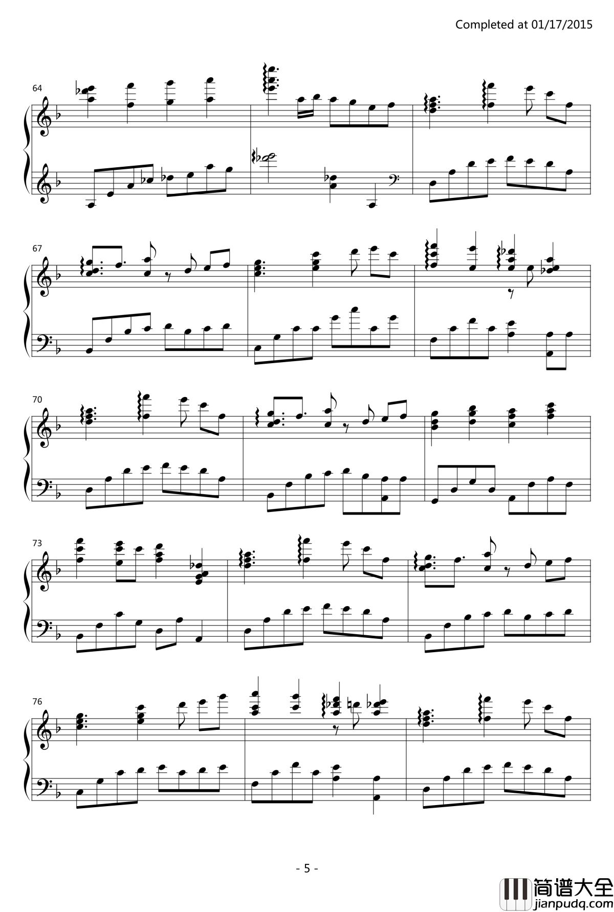 _by_koma'n钢琴谱_伴奏谱_千本樱