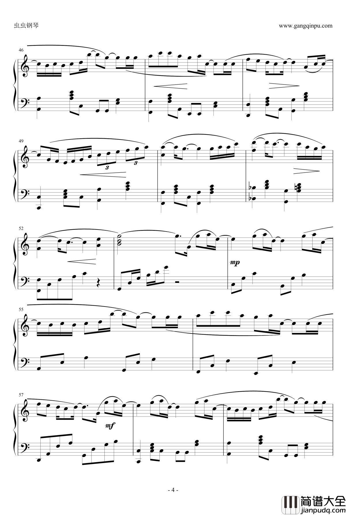 地球上最浪漫的一首歌钢琴谱_黄鸿升小鬼