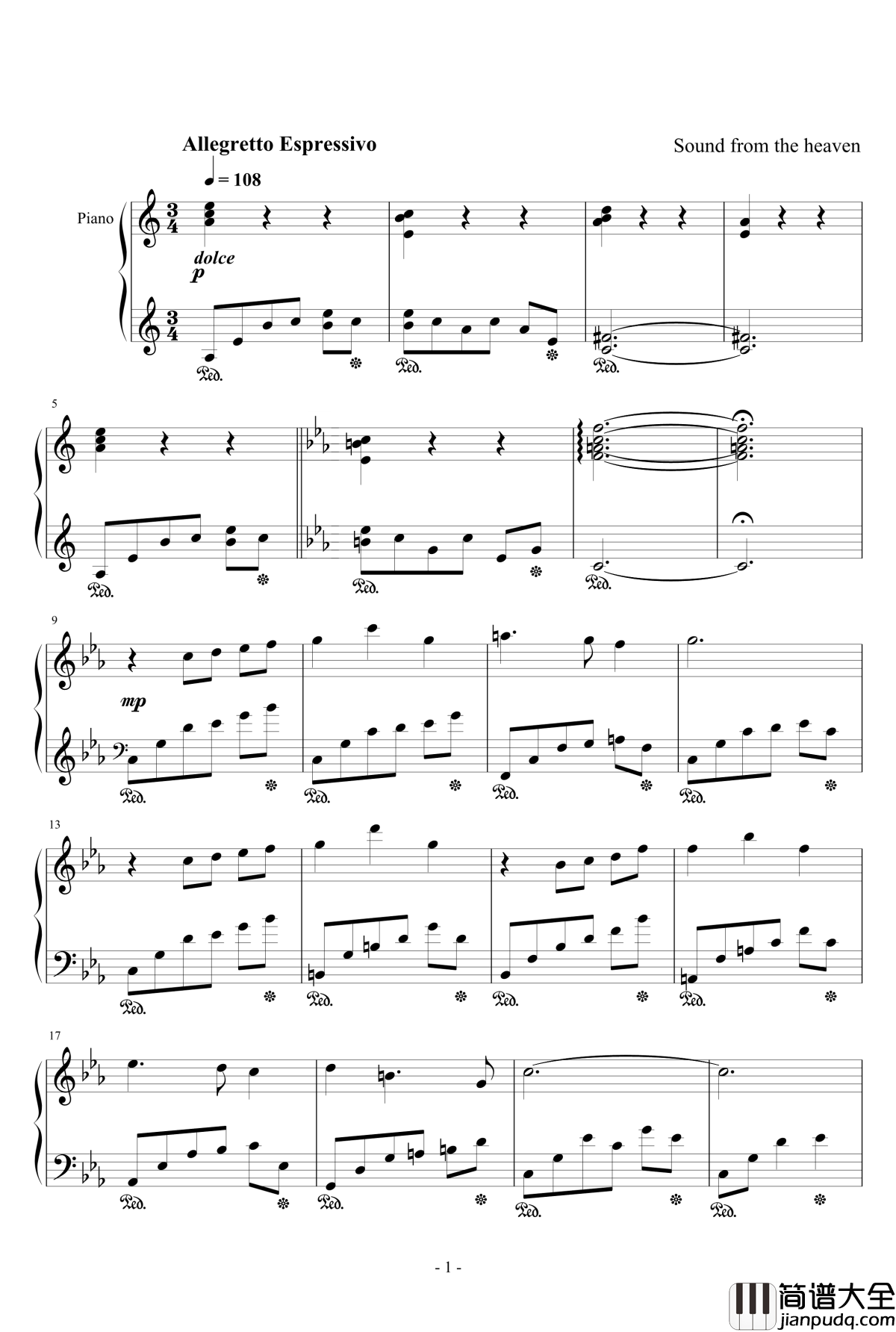 月夜抒怀钢琴谱_天籁传声