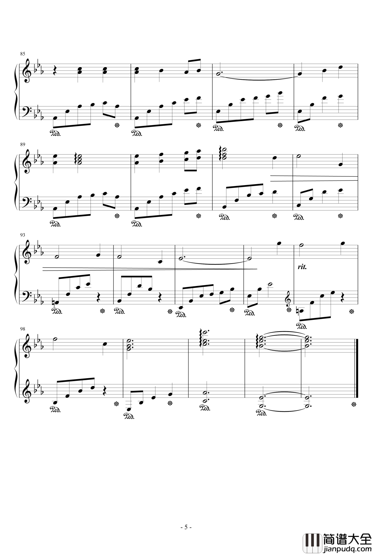 月夜抒怀钢琴谱_天籁传声