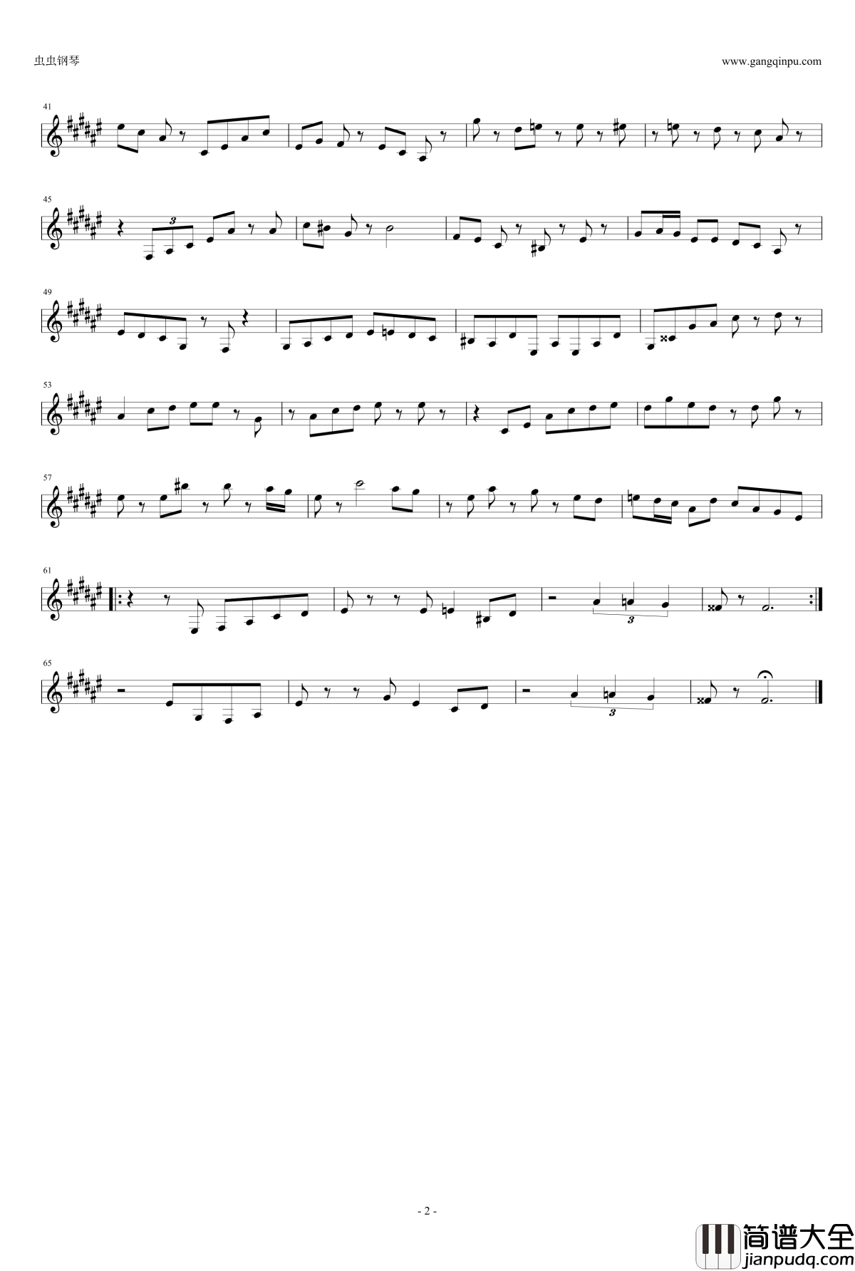 Crazy_Race钢琴谱_三行_The_RH_Factor