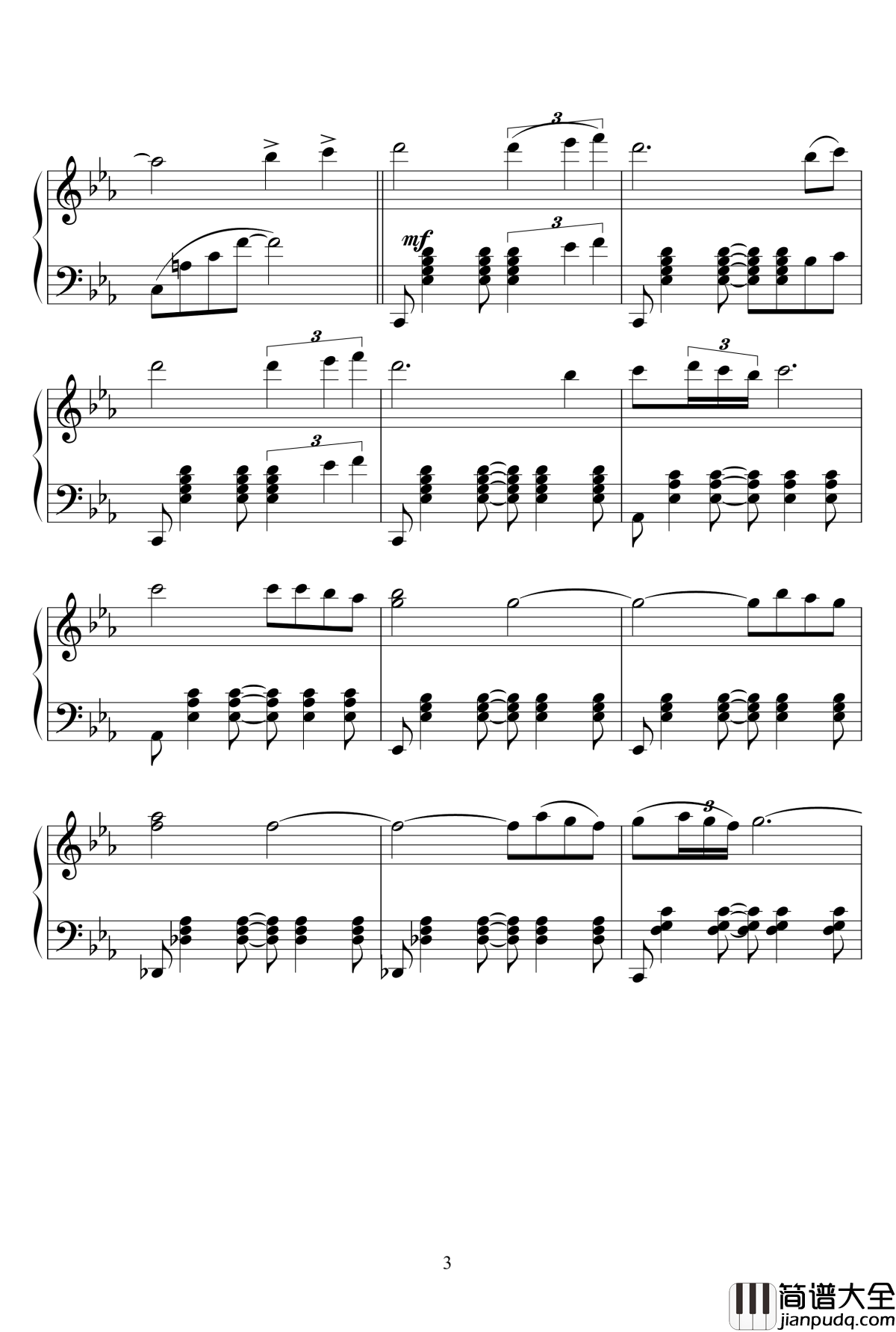 风的传说钢琴谱_风の传说_久石让