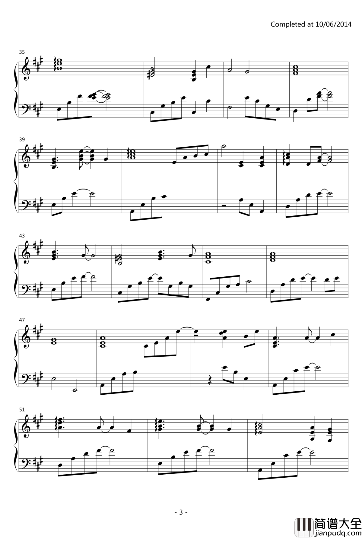 Letter_Song钢琴谱_by事務員G伴奏_初音未来