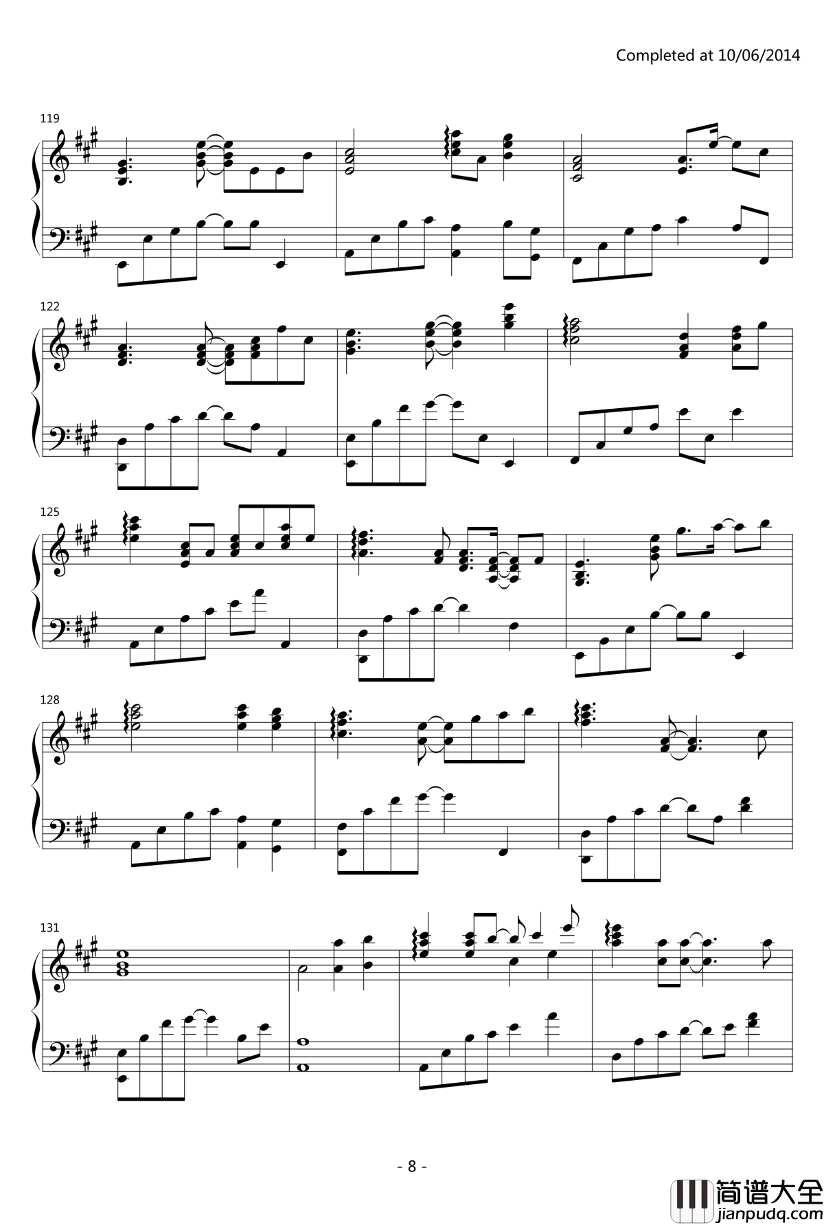 Letter_Song钢琴谱_by事務員G伴奏_初音未来