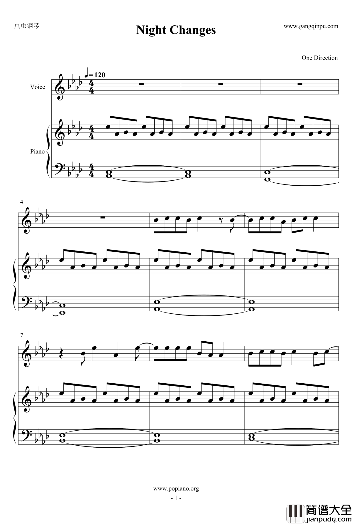 Night_Changes钢琴谱_One_Direction