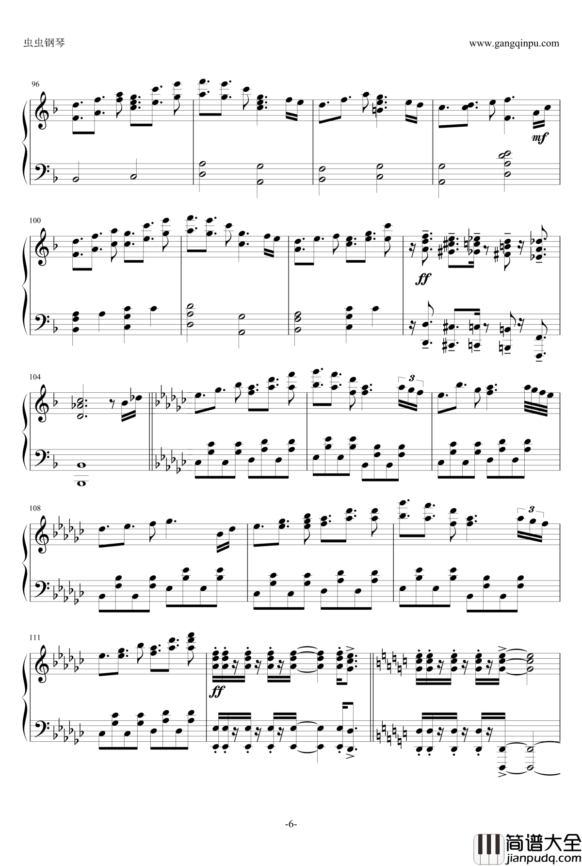 逆动平行时空钢琴谱_V.K