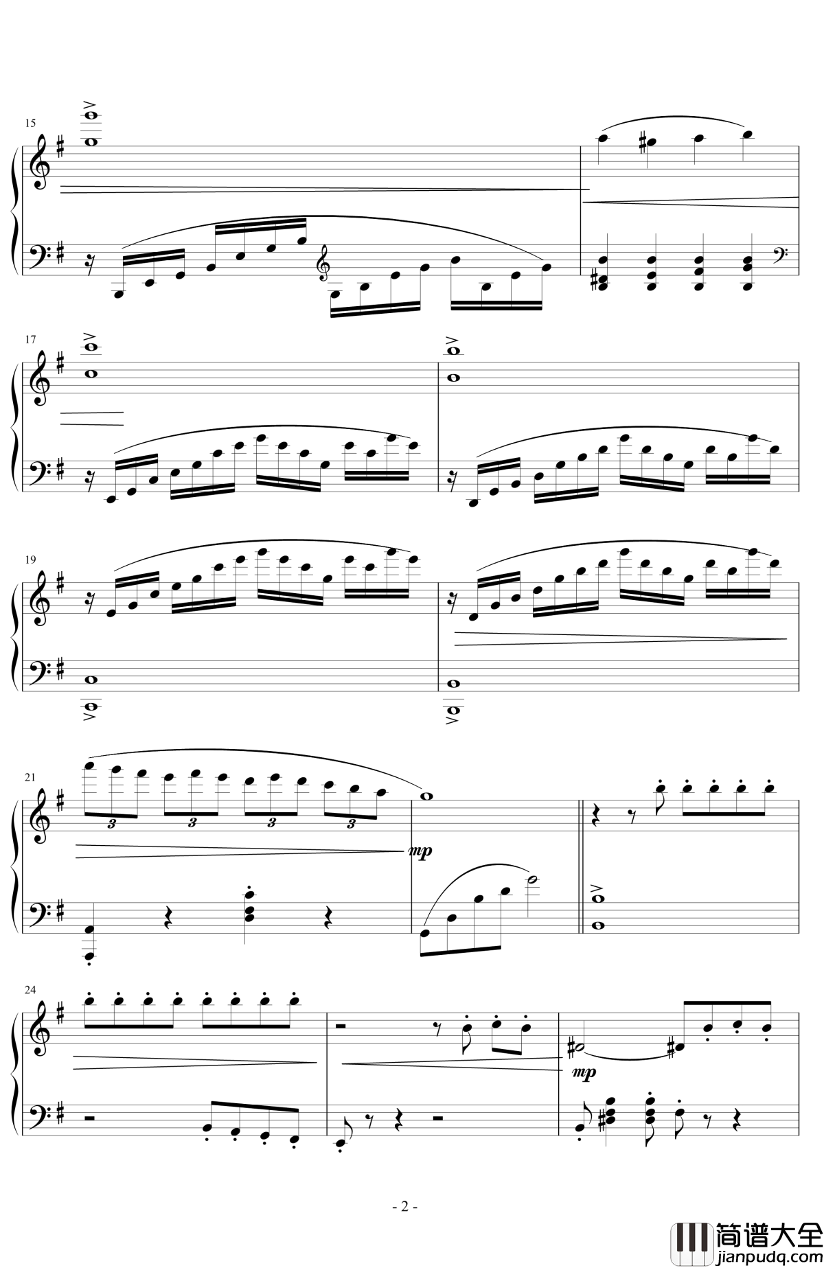 e小调小奏鸣曲钢琴谱_第一乐章_天籁传声