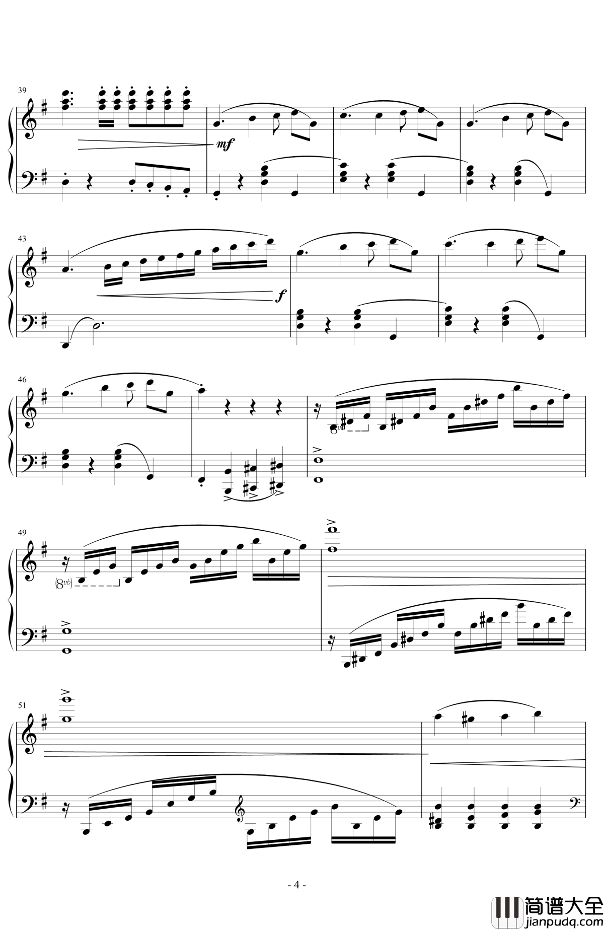 e小调小奏鸣曲钢琴谱_第一乐章_天籁传声