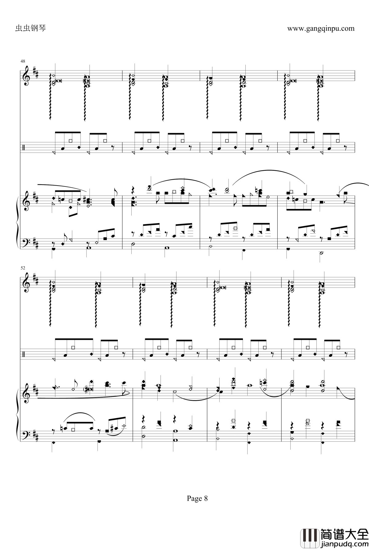 卡农钢琴谱_编配完美钢琴版_帕赫贝尔_Pachelbel