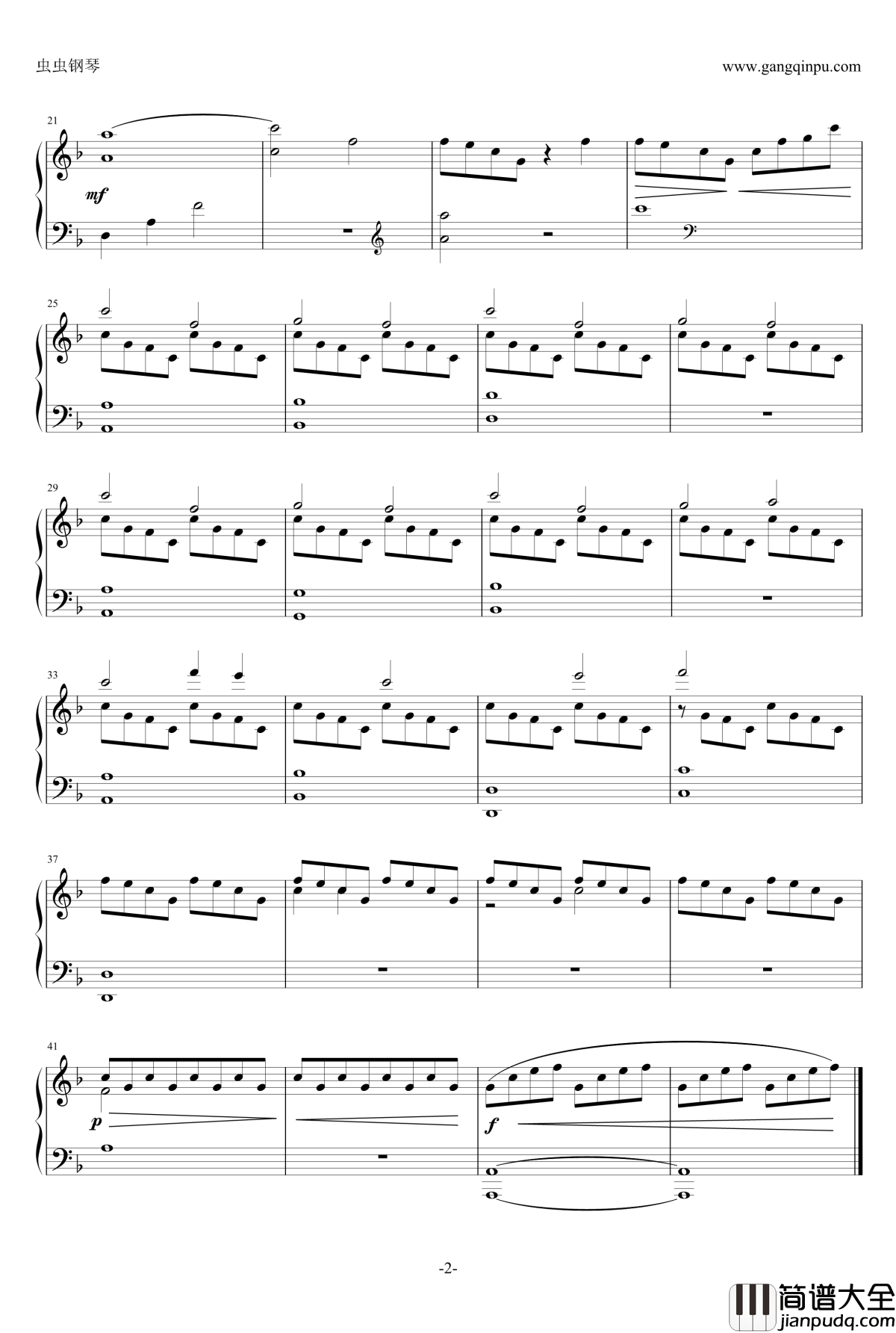 君は春の中にいる钢琴谱_四月是你的谎言OST