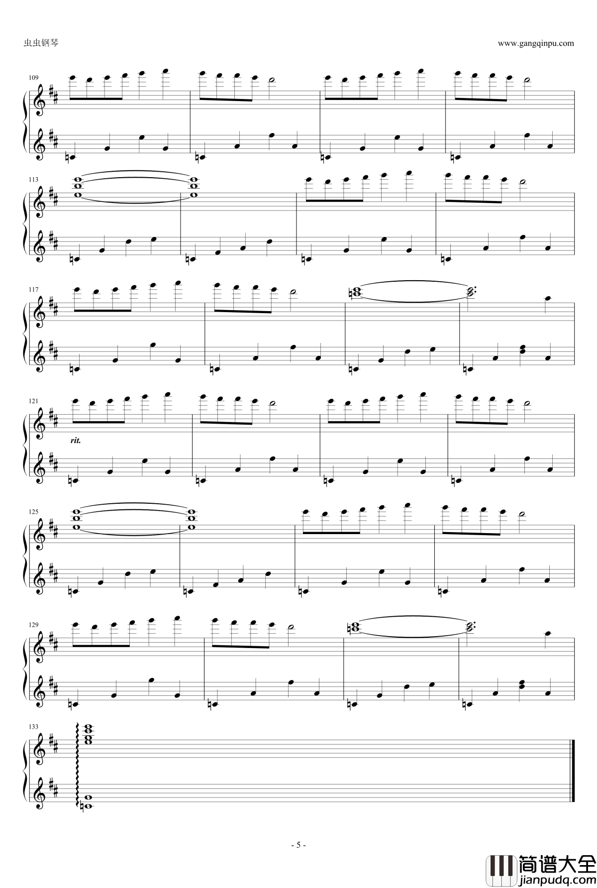 小溪之歌钢琴谱_山居岁月