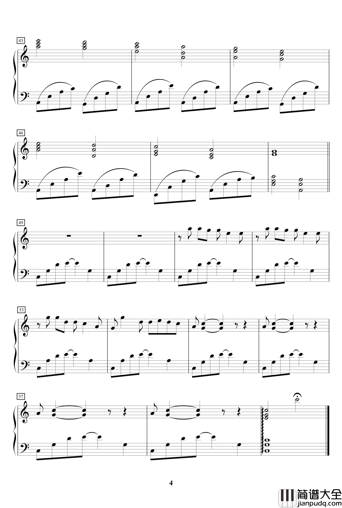 雾山夜歌钢琴谱_MrSHUM