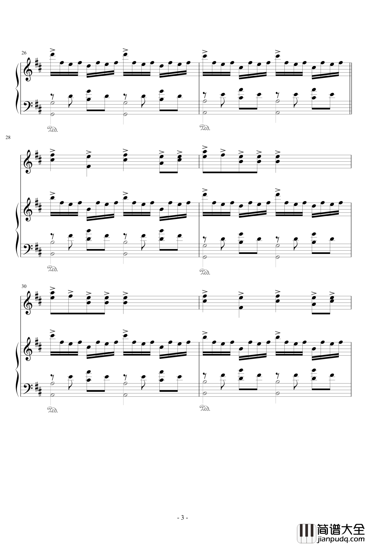 花散漫天钢琴谱_瑜乐星