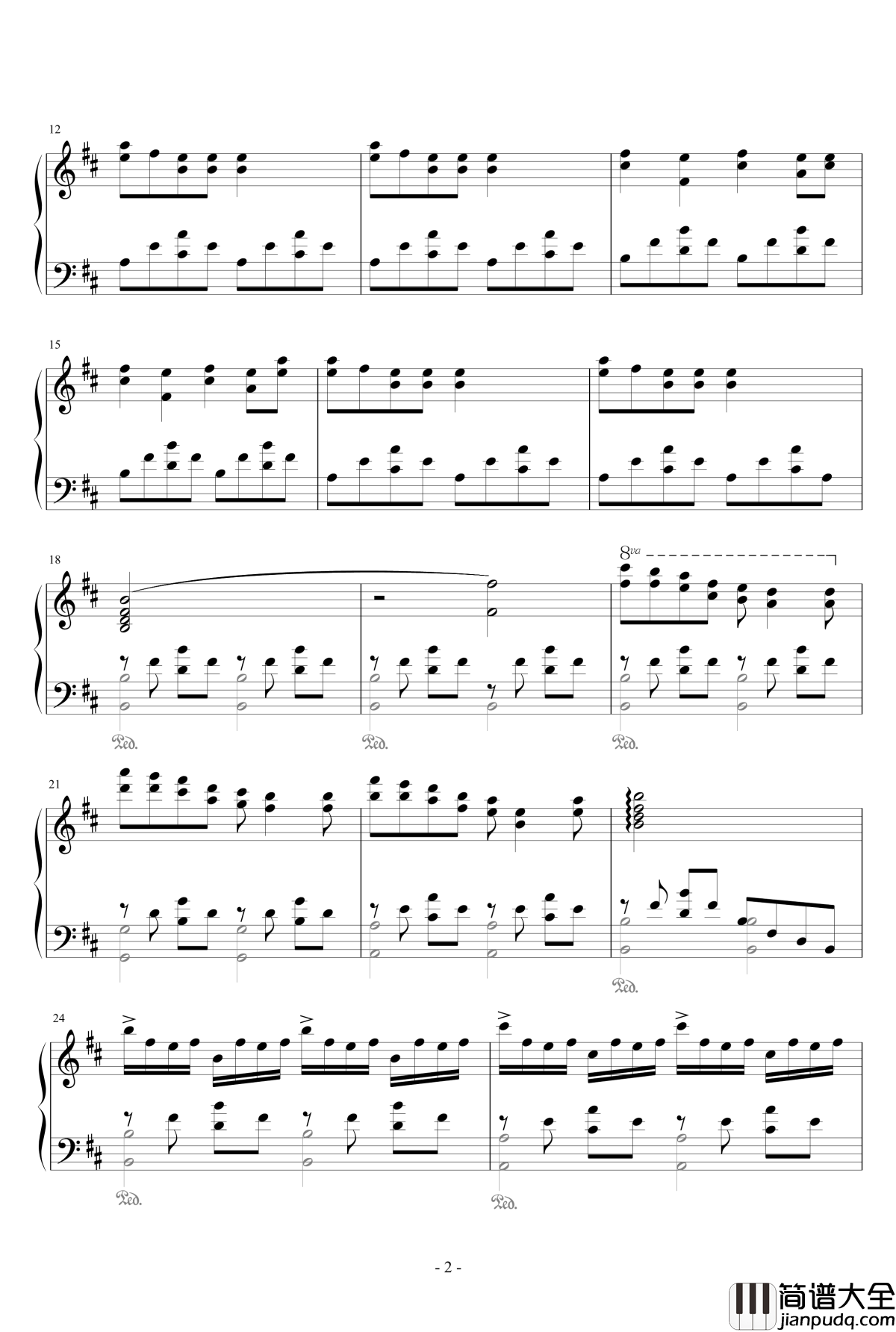 花散漫天钢琴谱_瑜乐星