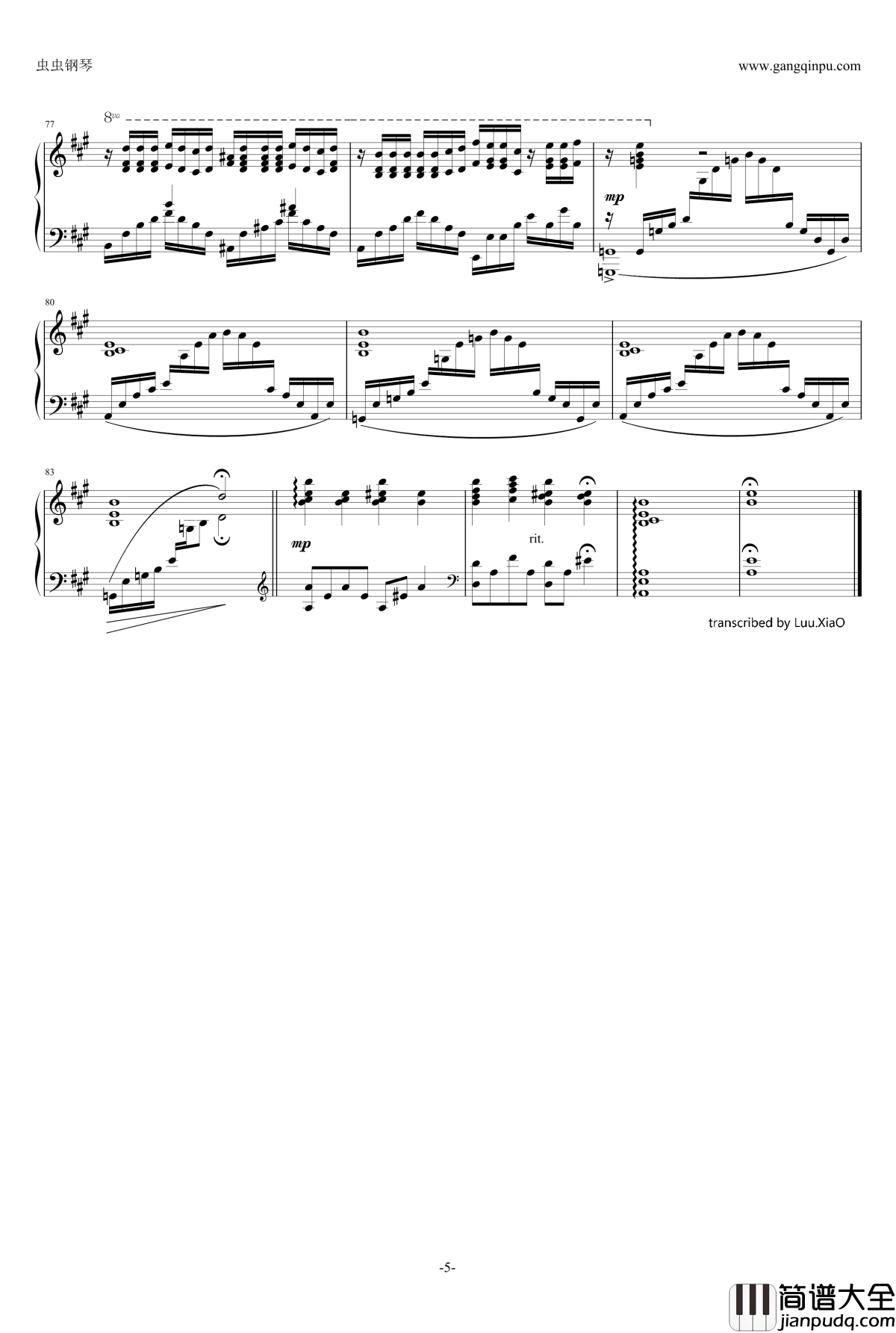 One_more_time,_One_more_chance钢琴谱_秒速五厘米OST