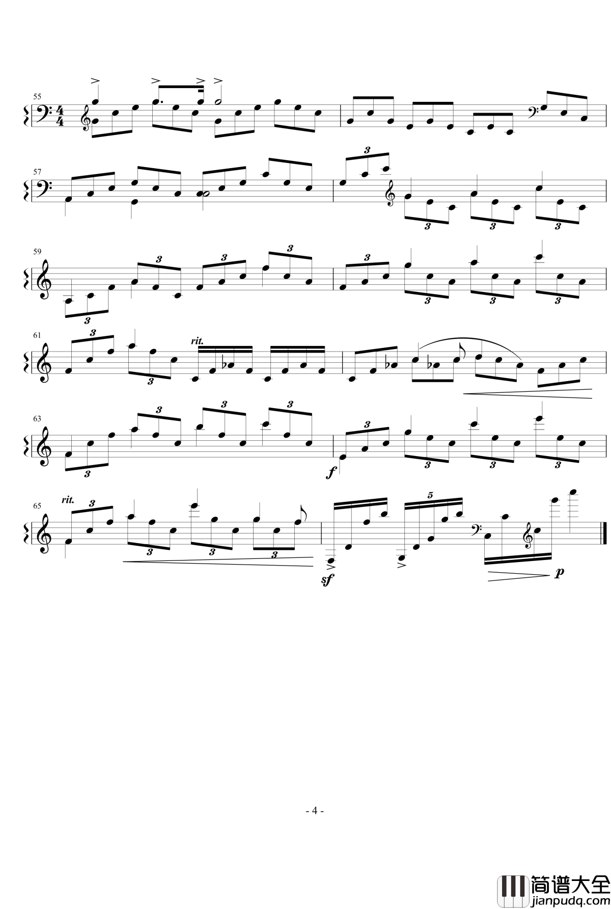 清明之章II奔波的人钢琴谱_灵动无痕