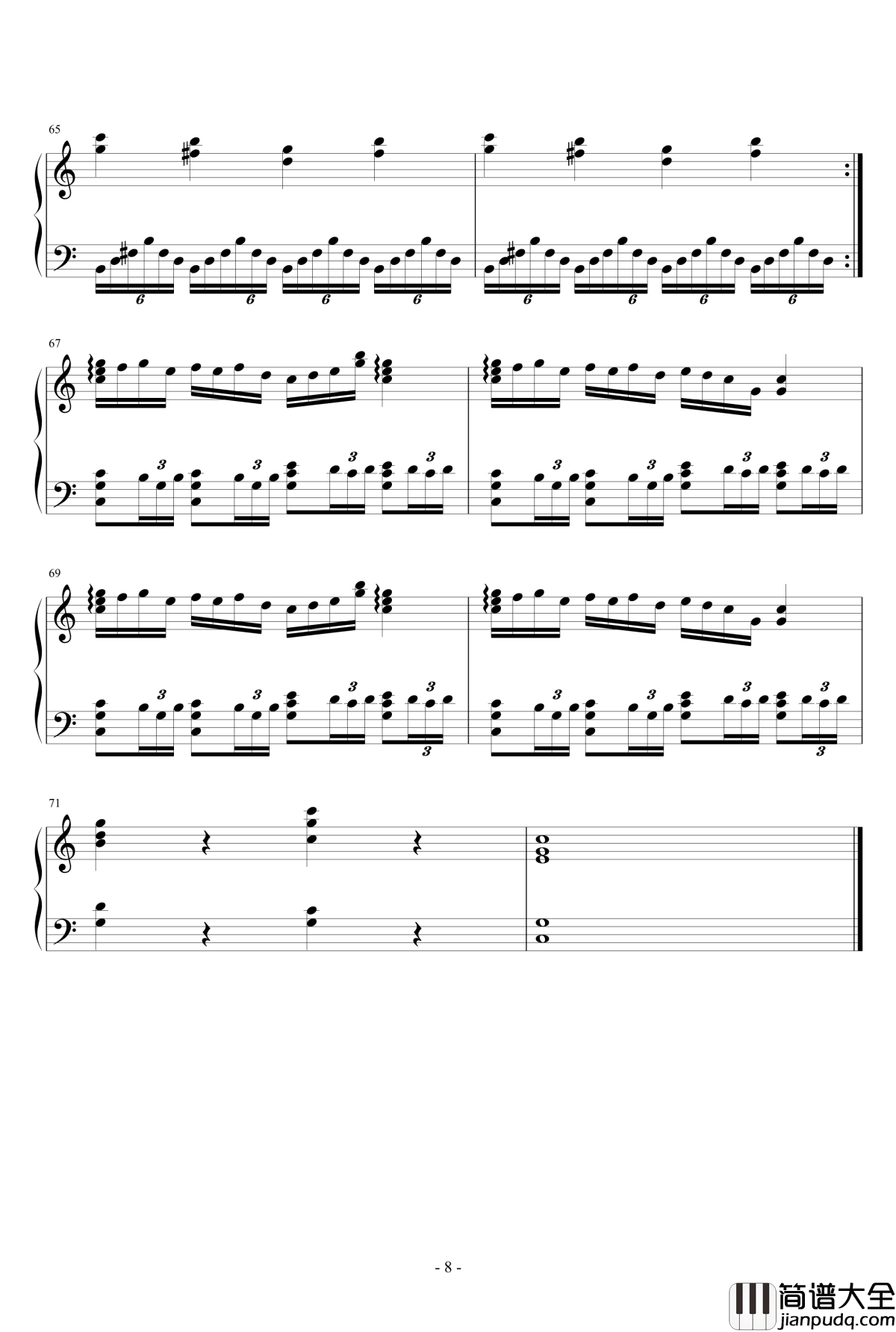 牵线游走钢琴谱_MrSHUM