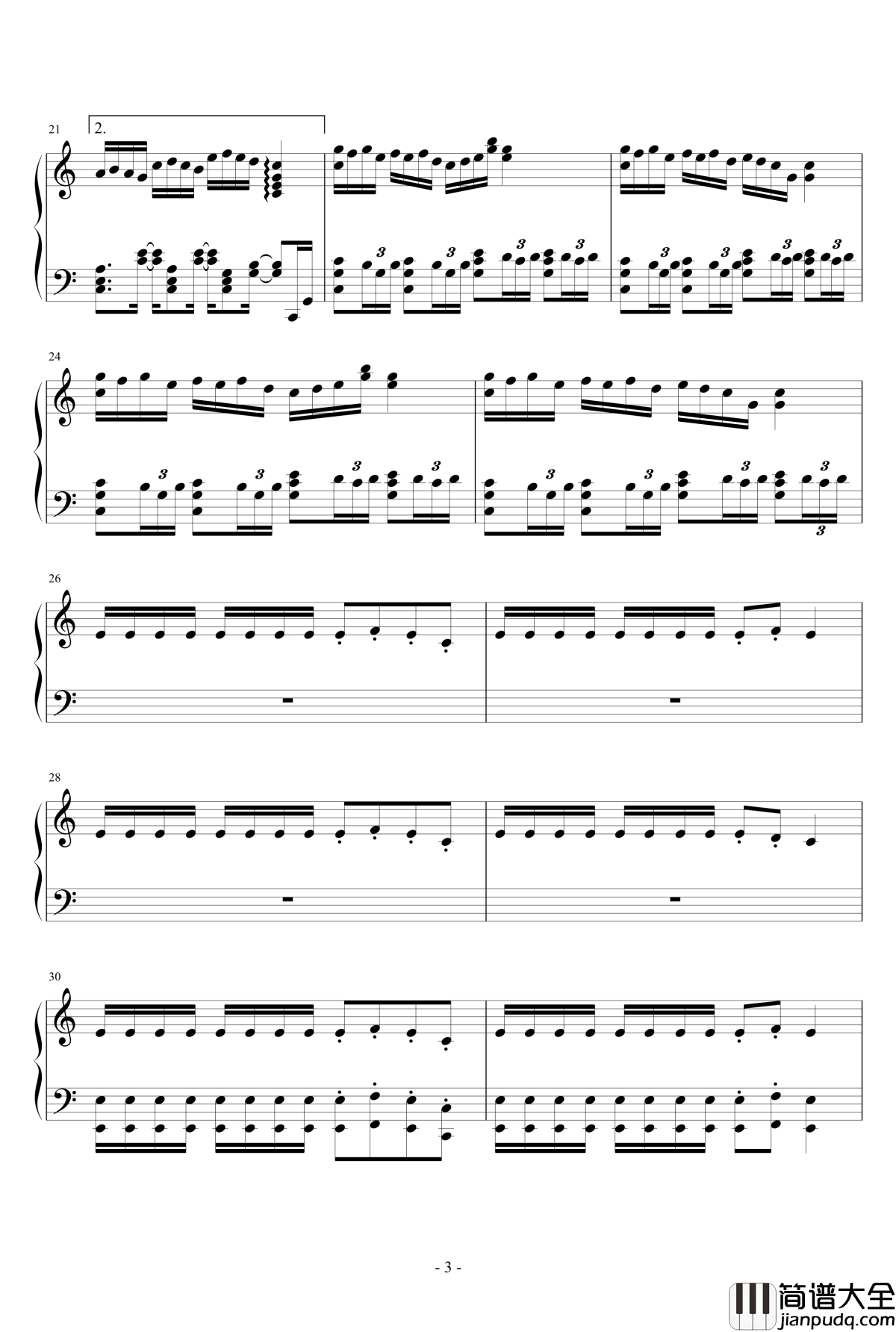 牵线游走钢琴谱_MrSHUM