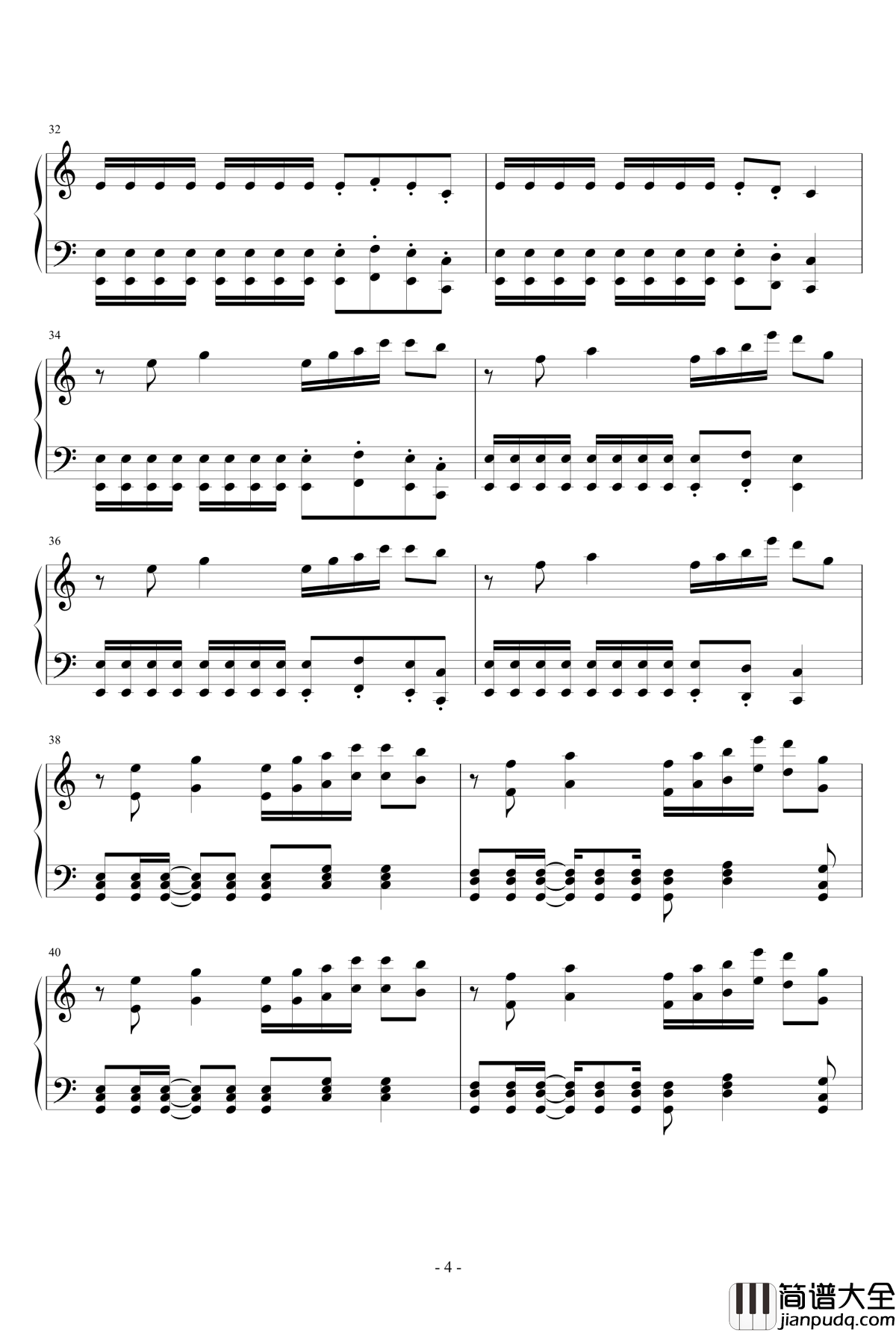 牵线游走钢琴谱_MrSHUM