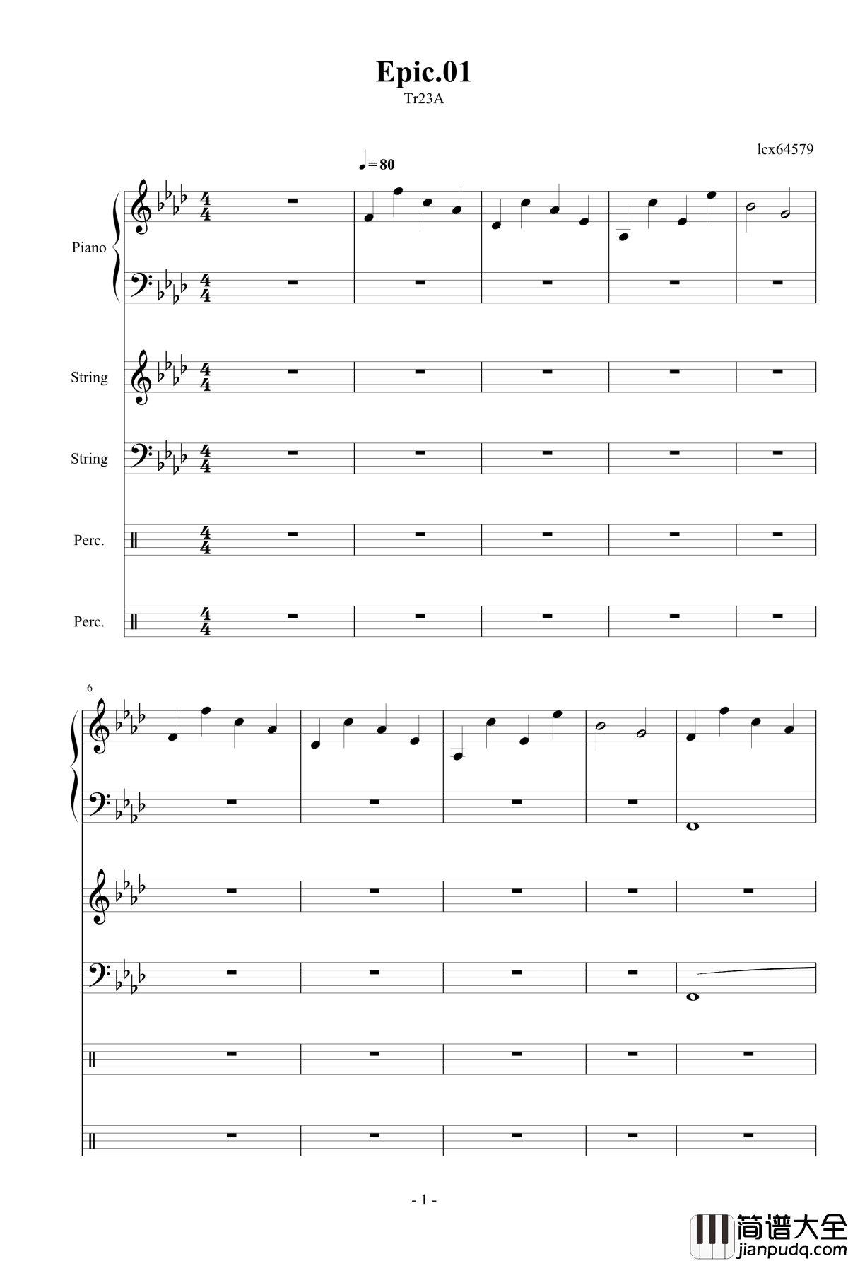 为微电影而写的氛围音乐钢琴谱_lcx64579