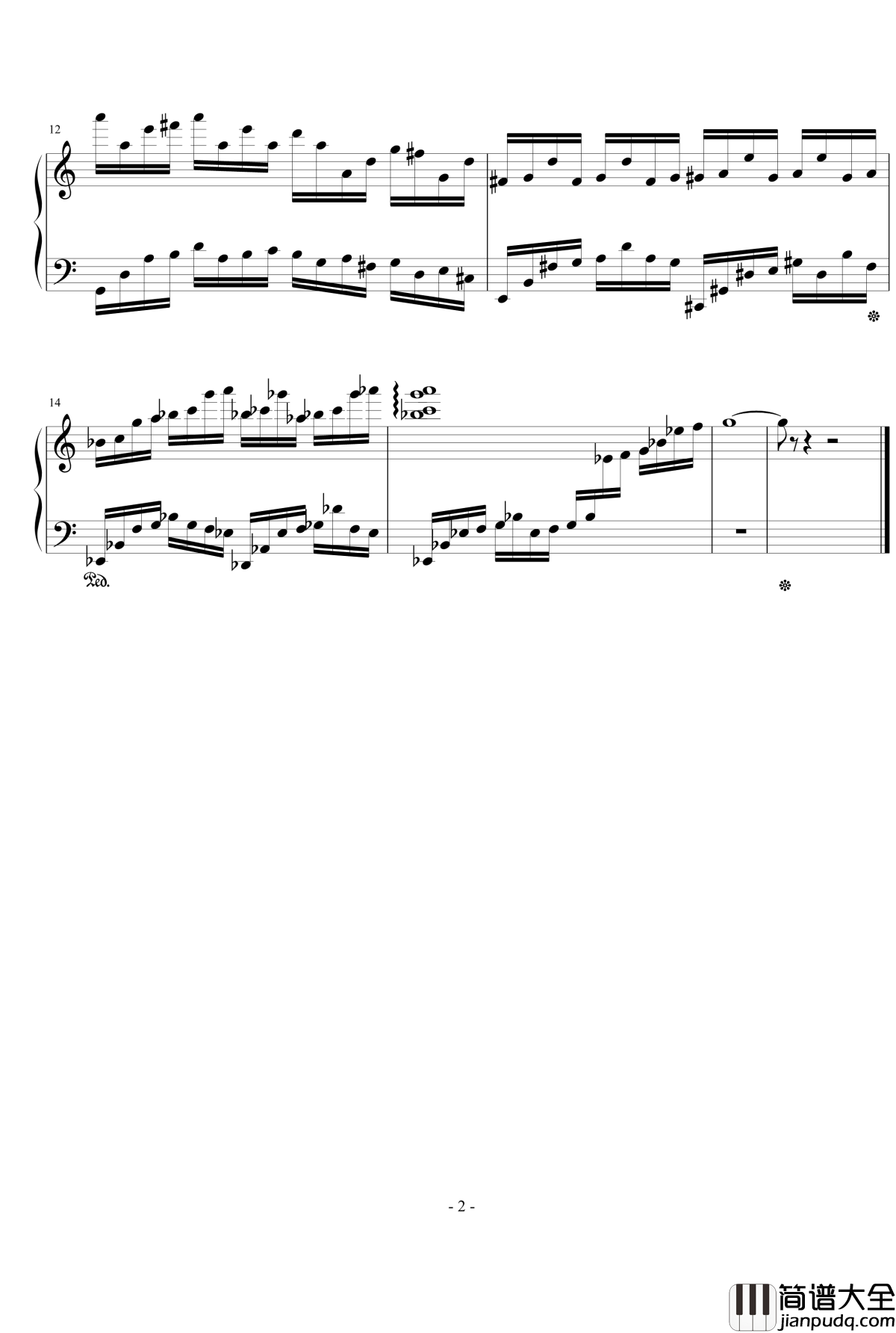 水彩画组曲4.钢琴谱_D大调_流行追梦人