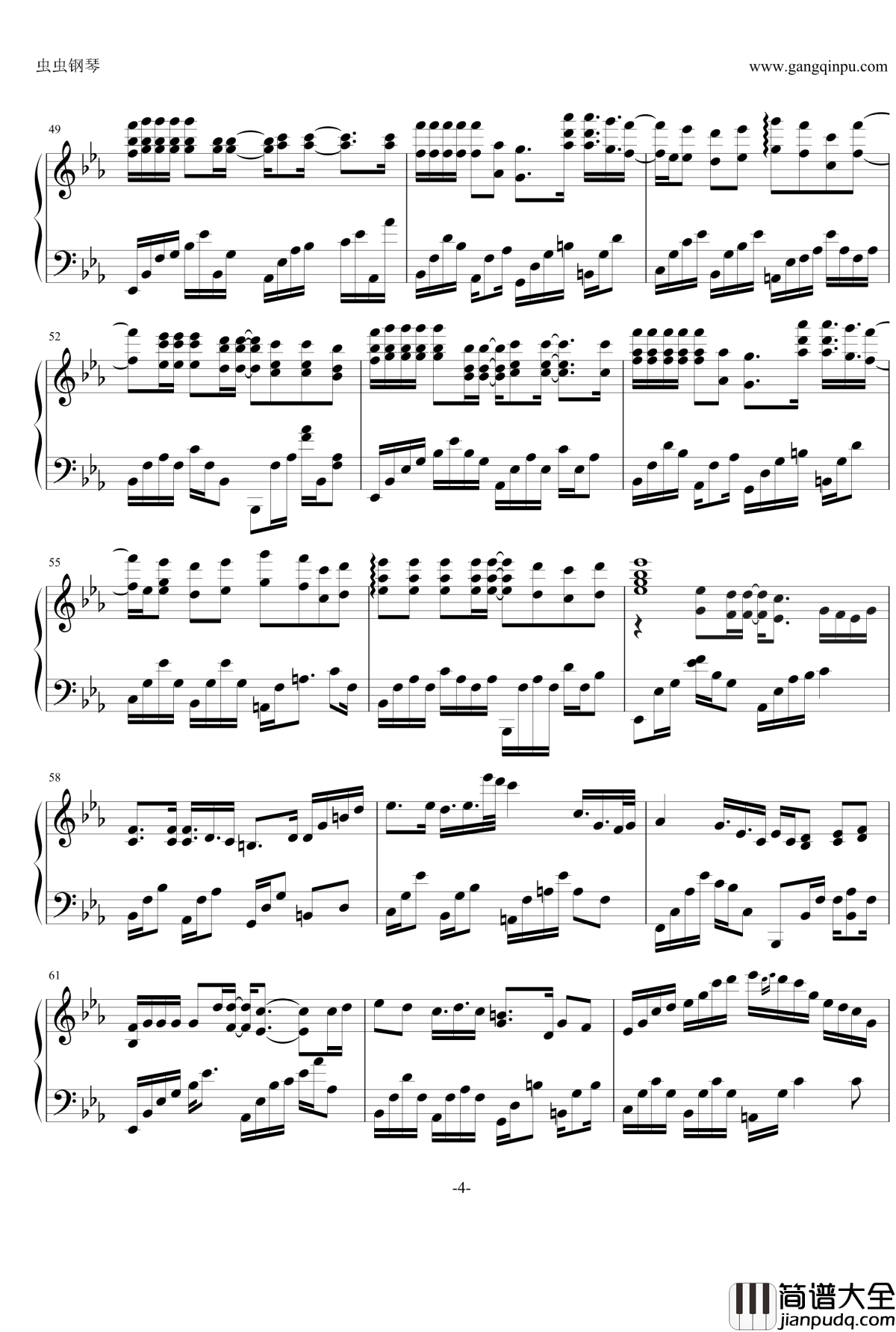 Nothing's_gonna_change_my_love_for_you钢琴谱_D调华丽版廊桥遗梦