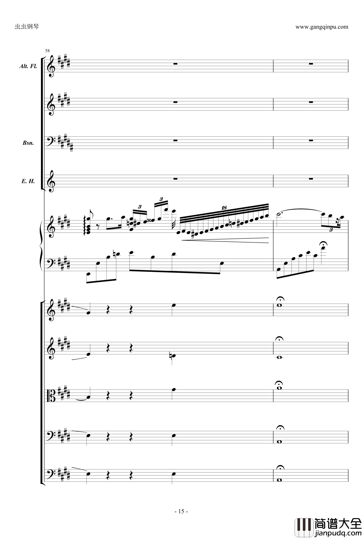 萧邦第一钢琴协奏曲第二乐章钢琴谱_肖邦_chopin