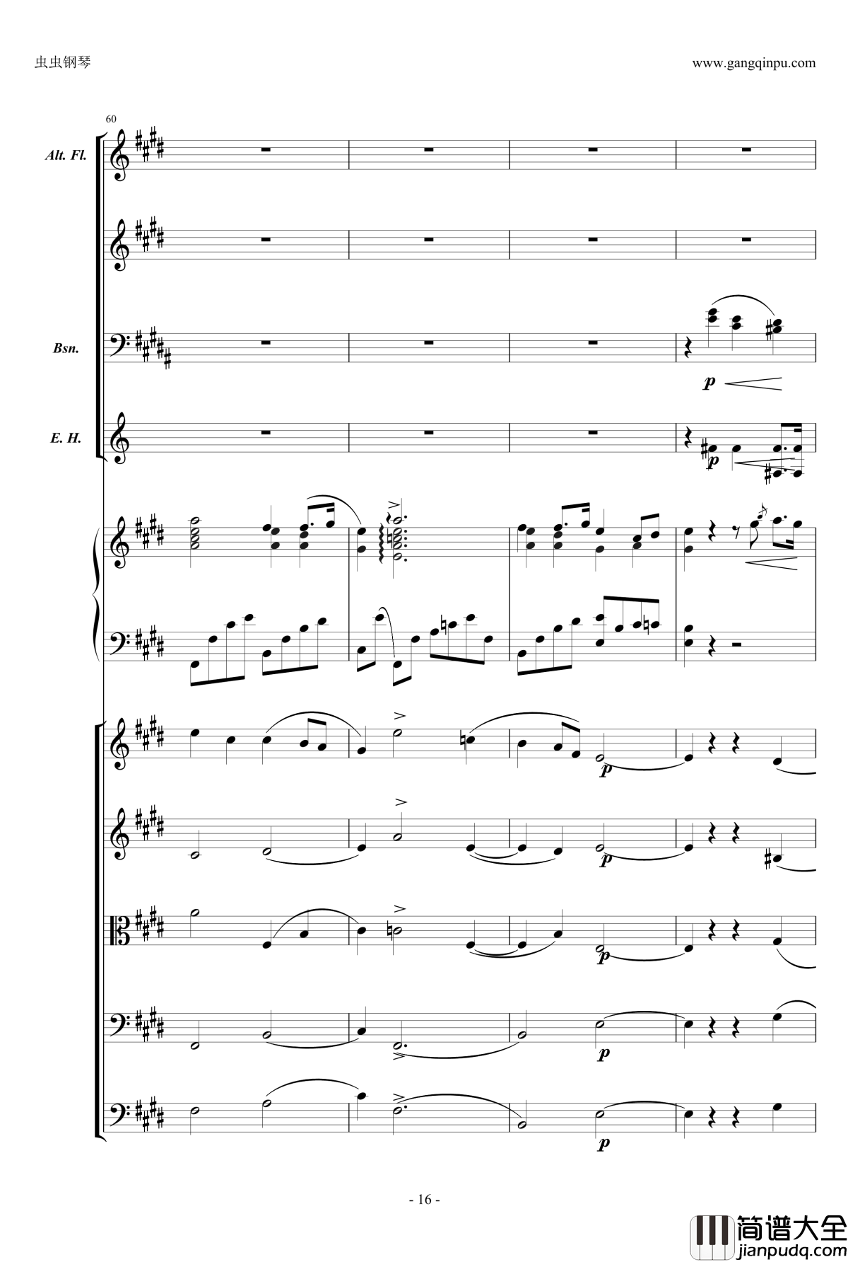 萧邦第一钢琴协奏曲第二乐章钢琴谱_肖邦_chopin