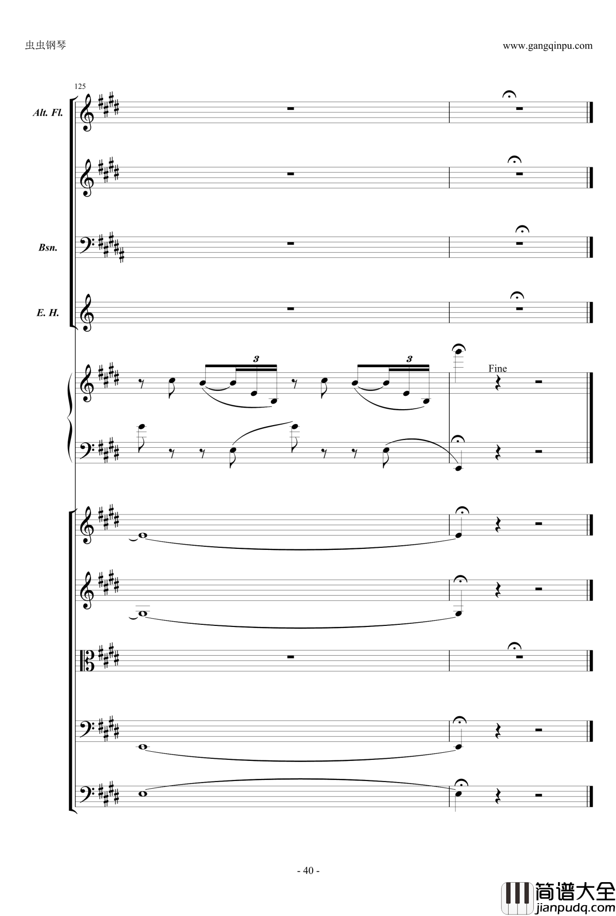 萧邦第一钢琴协奏曲第二乐章钢琴谱_肖邦_chopin