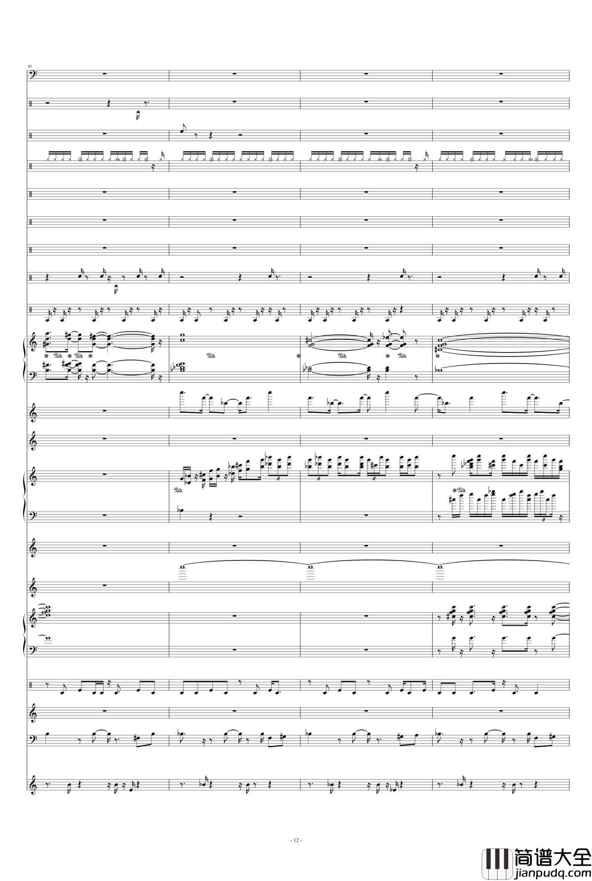 night_battle钢琴谱_天钦