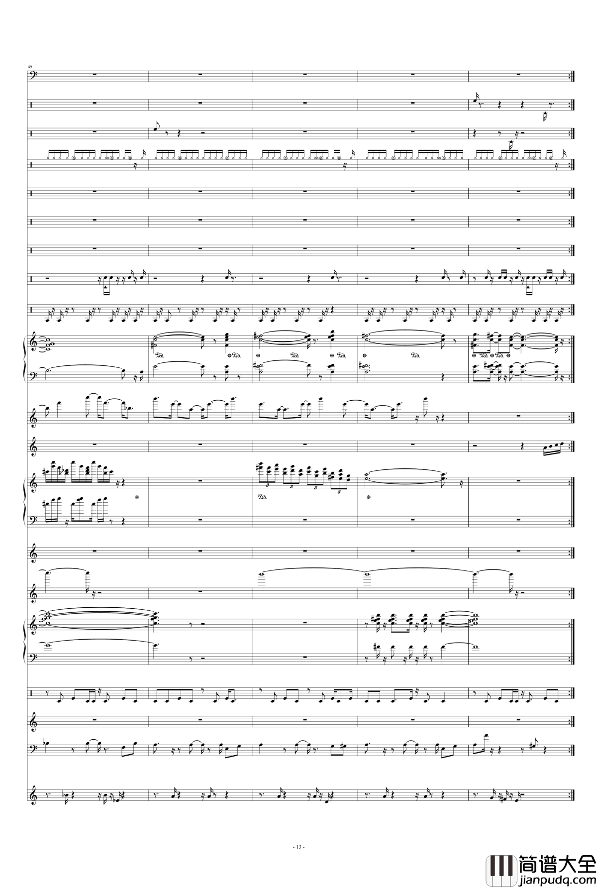 night_battle钢琴谱_天钦