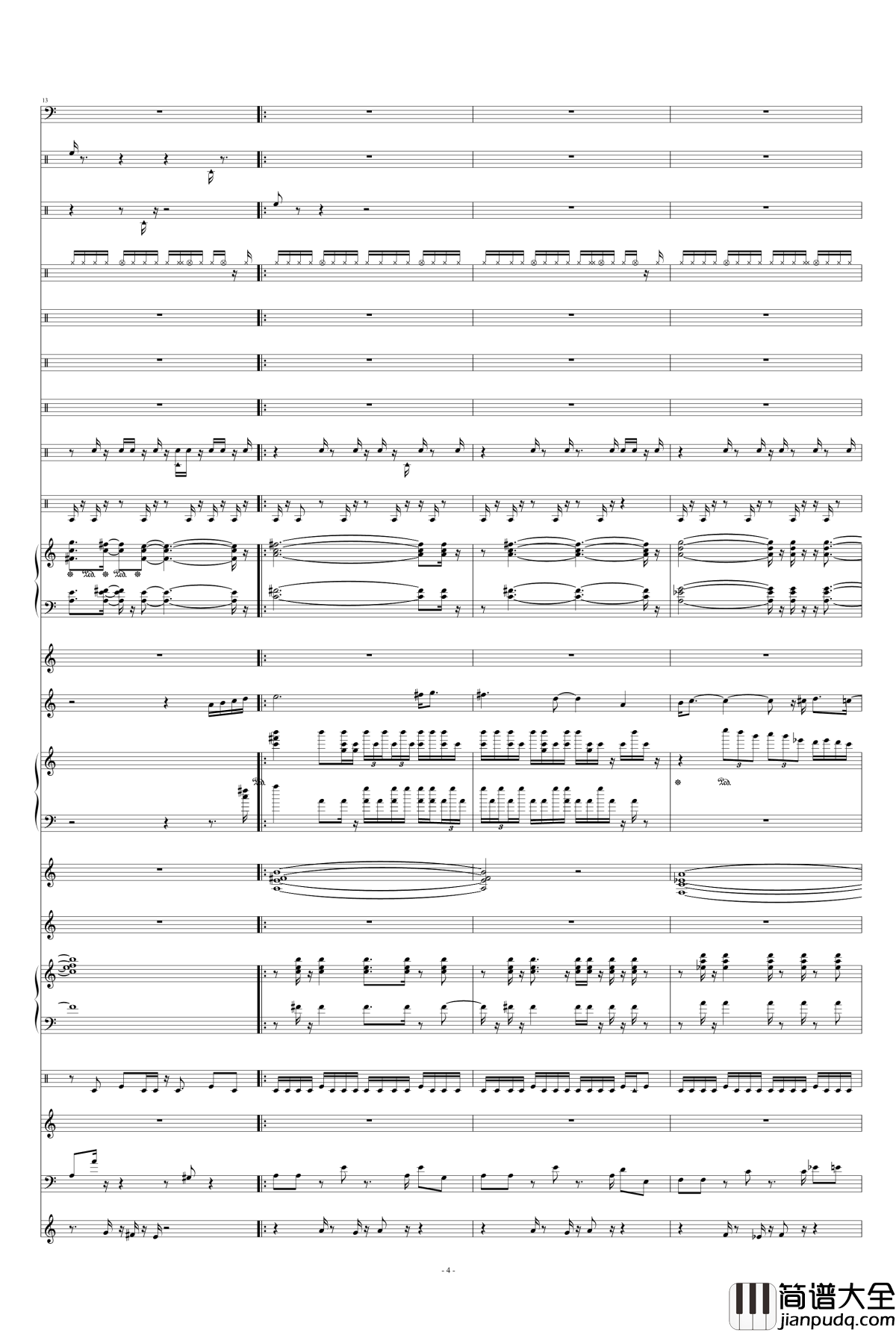 night_battle钢琴谱_天钦