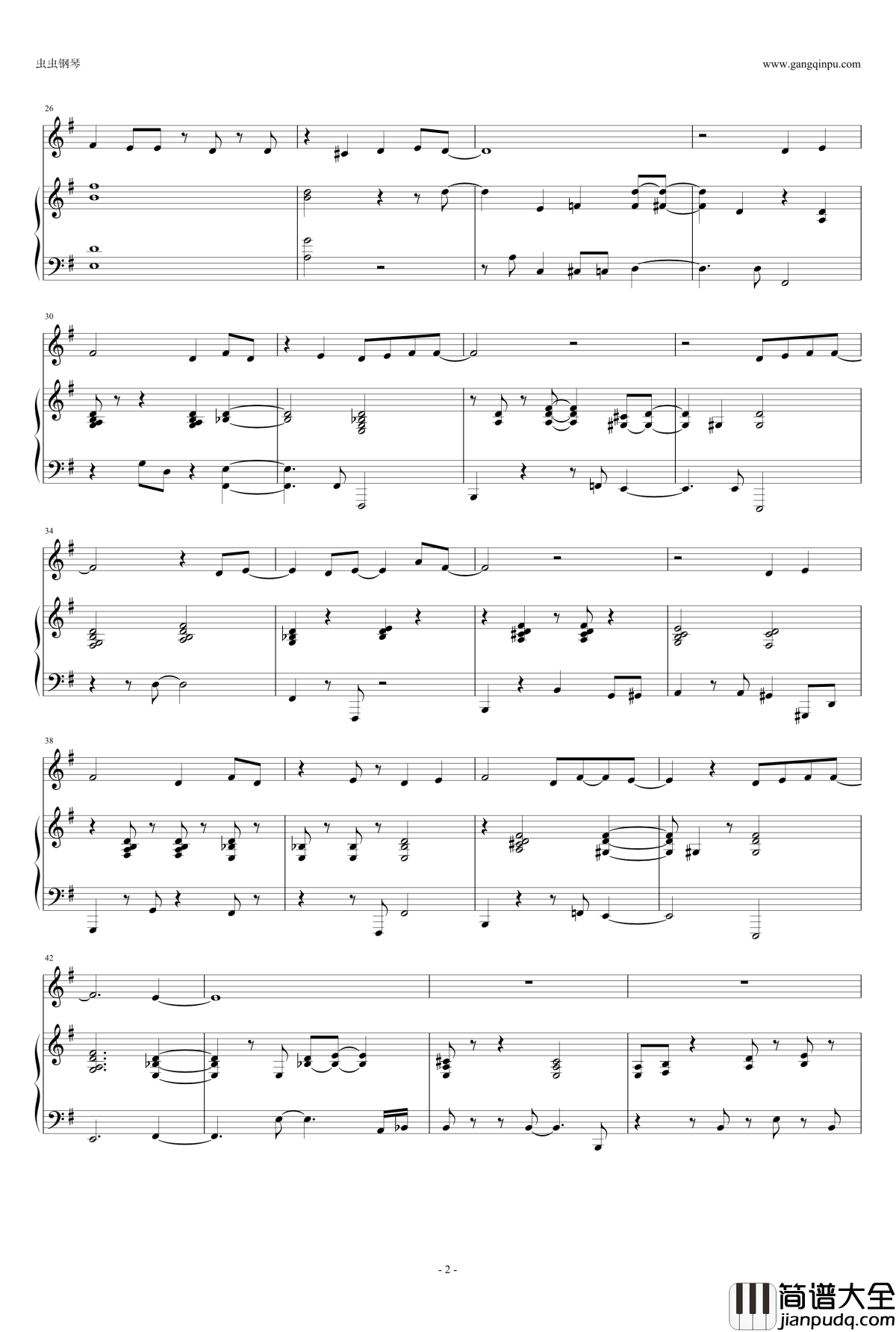 时间啊慢慢走钢琴谱_伴奏_李珍雅