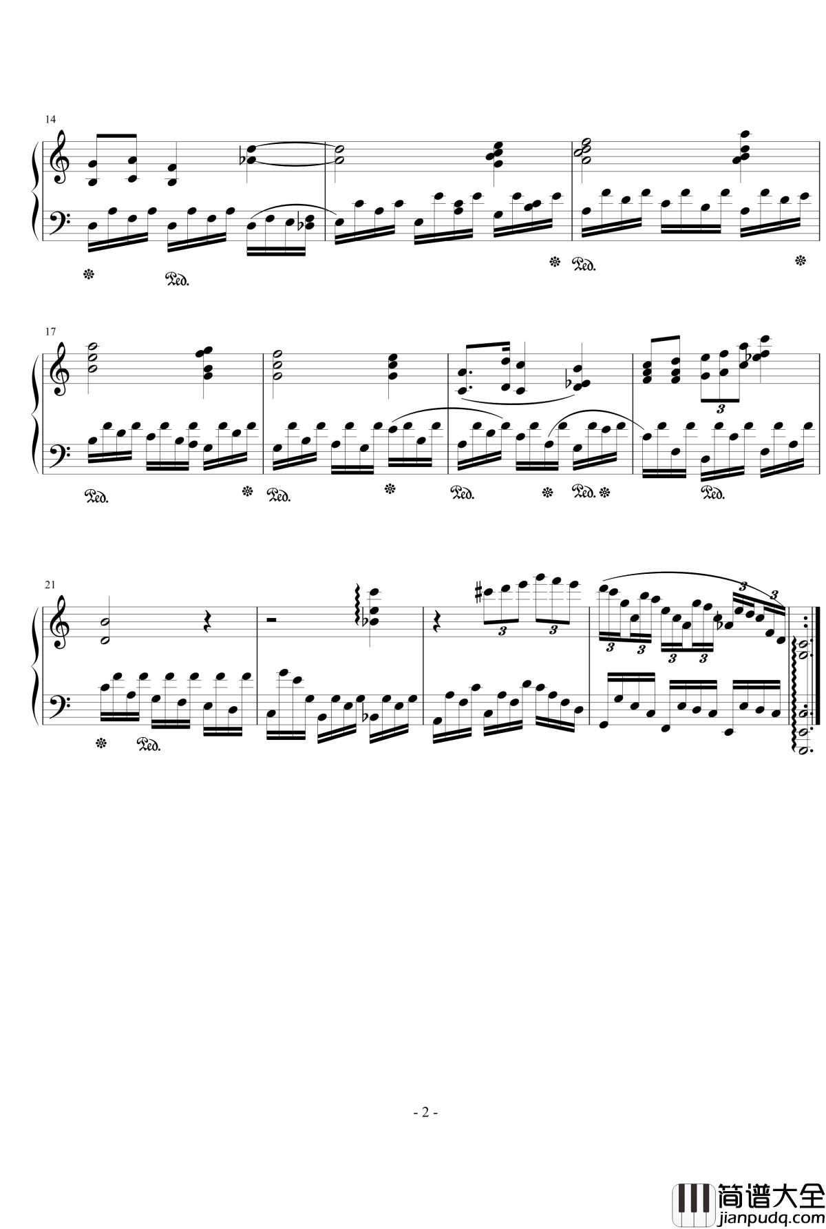 沉思曲钢琴谱_循环的冥想曲_流行追梦人