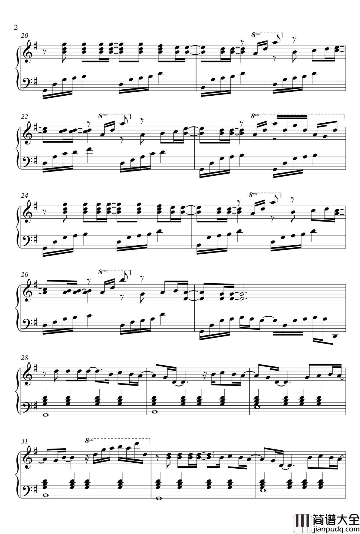 午後陽光钢琴谱__In_a_Sunny_Afternoon_erachang