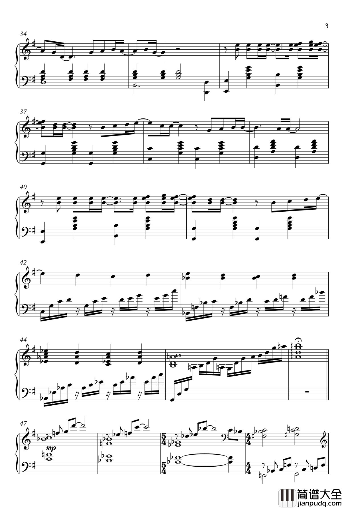 午後陽光钢琴谱__In_a_Sunny_Afternoon_erachang