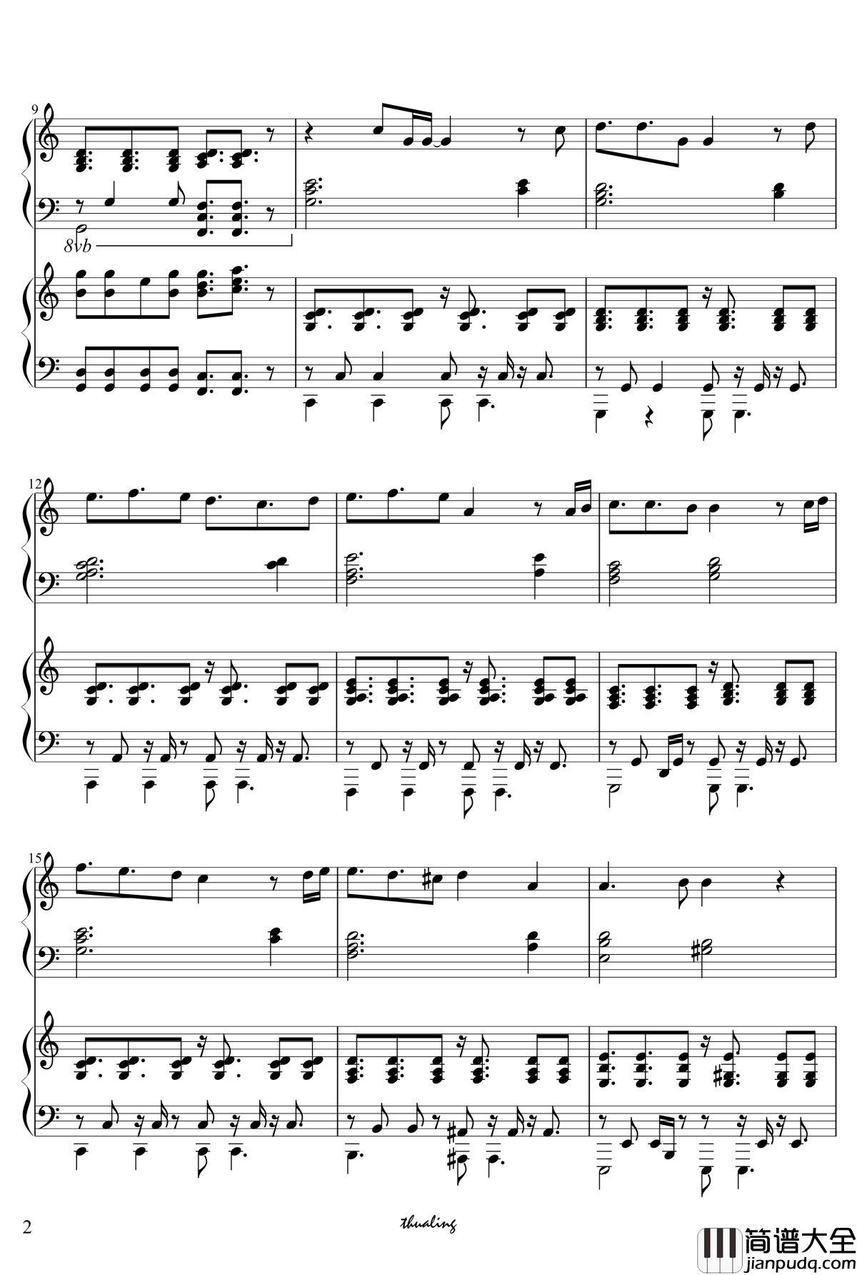 残酷天使的行动纲领钢琴谱_双钢琴爵士版_EVA_OP