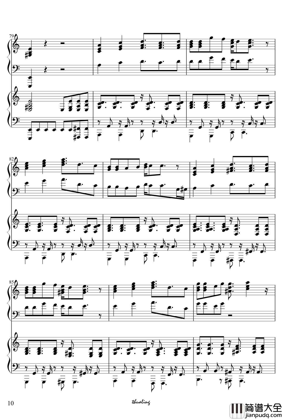 残酷天使的行动纲领钢琴谱_双钢琴爵士版_EVA_OP