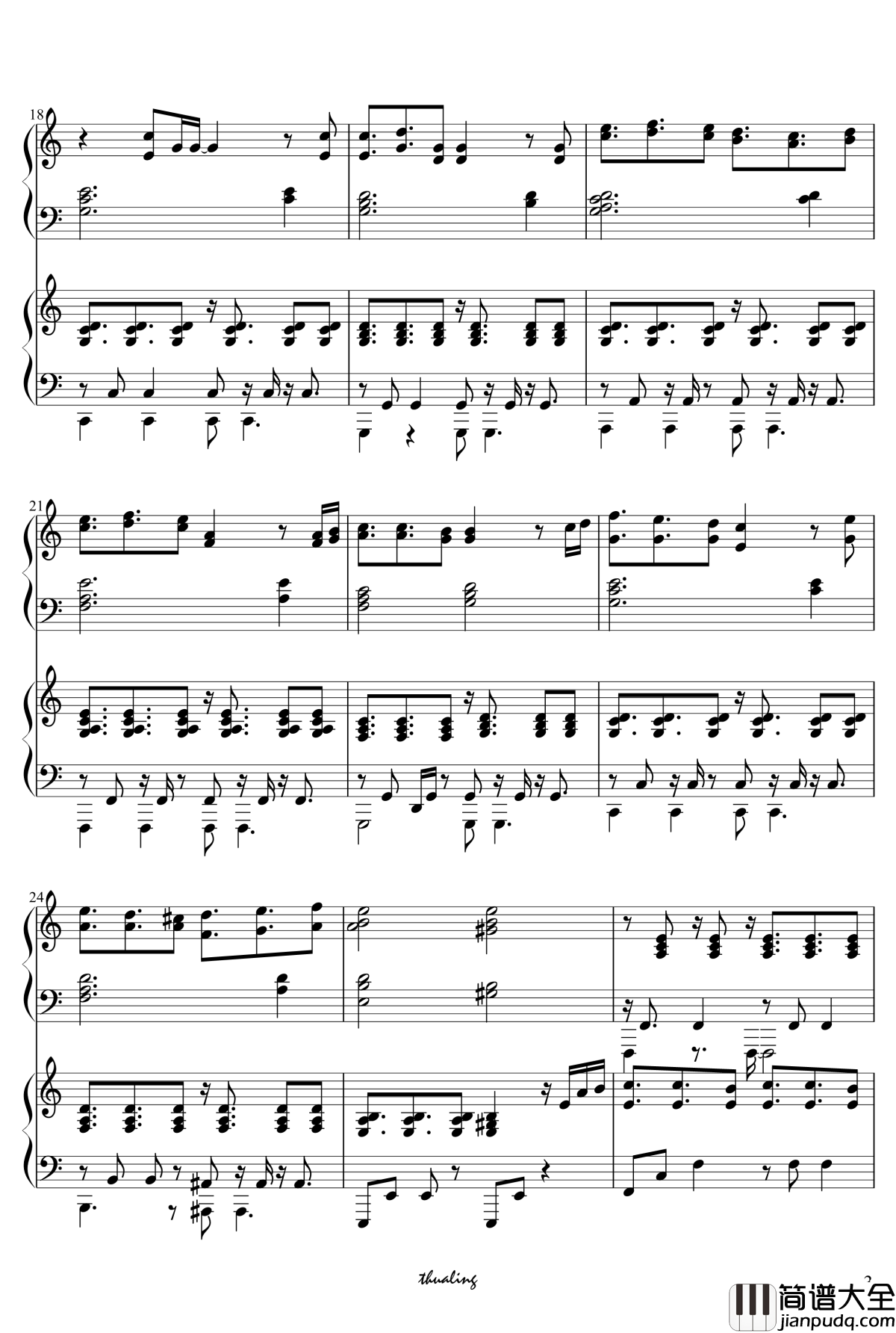 残酷天使的行动纲领钢琴谱_双钢琴爵士版_EVA_OP